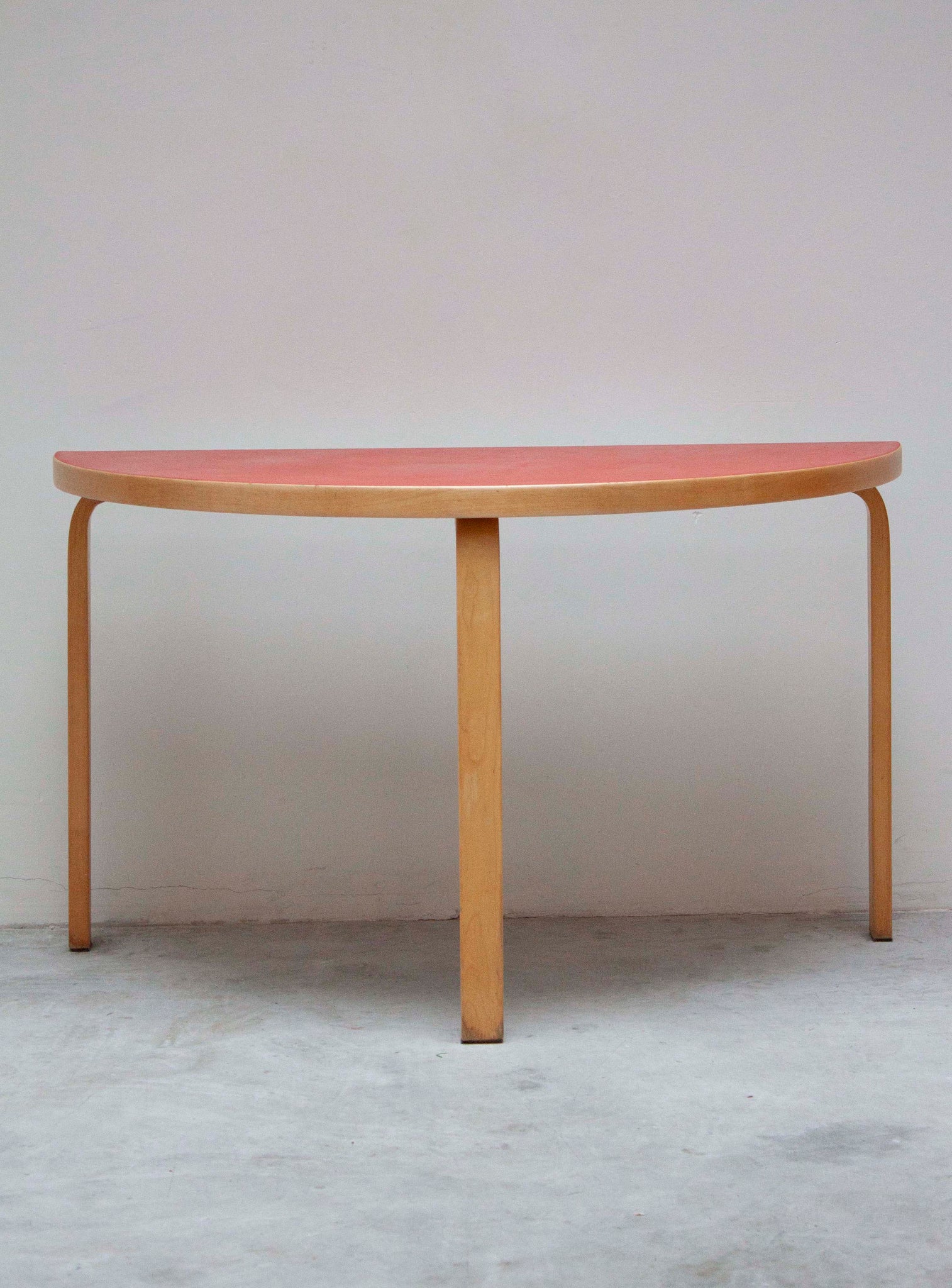 Artek 95 Half Round Dining Table by Alvar Aalto (Red)