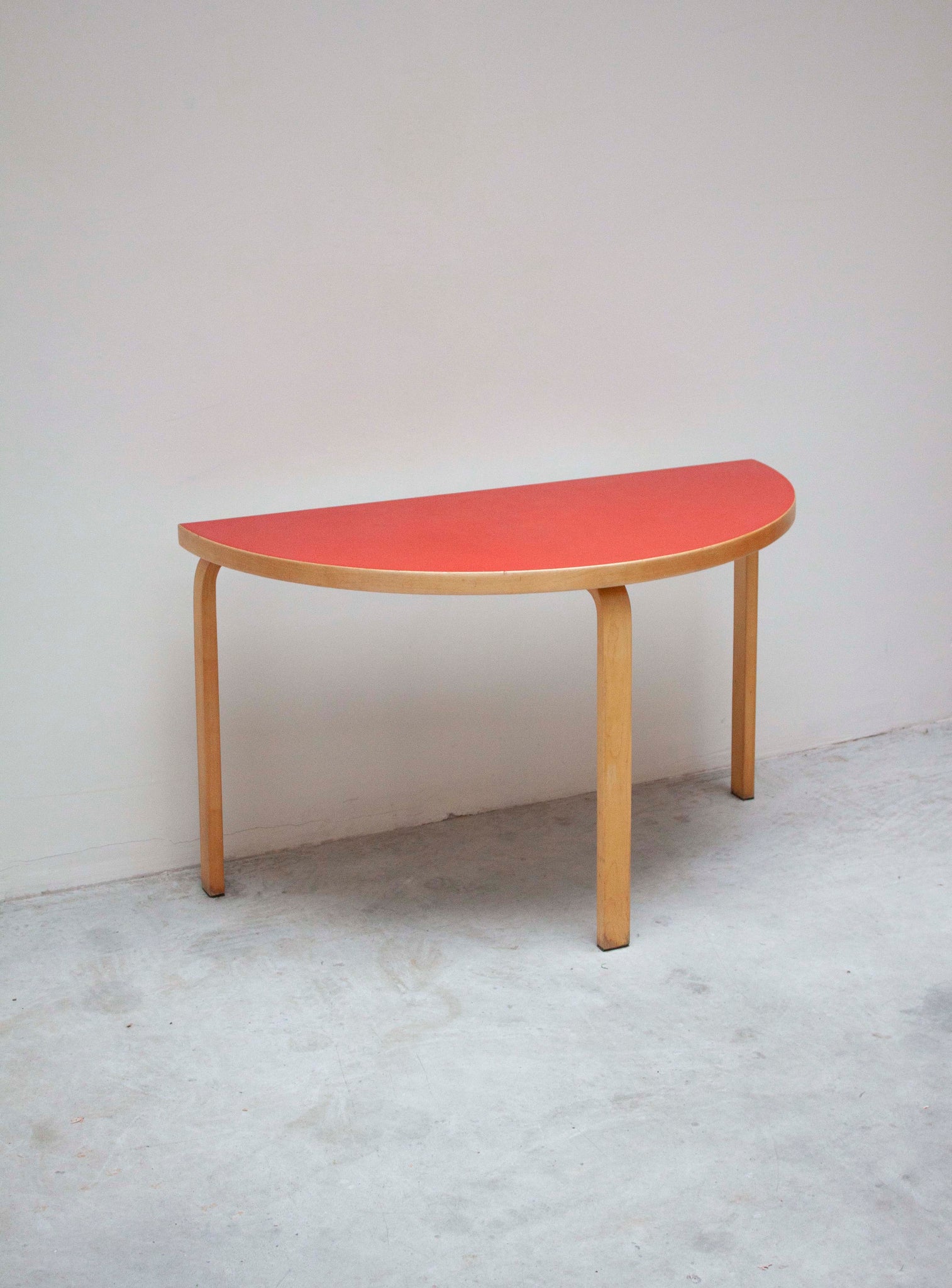 Artek 95 Half Round Dining Table by Alvar Aalto (Red)
