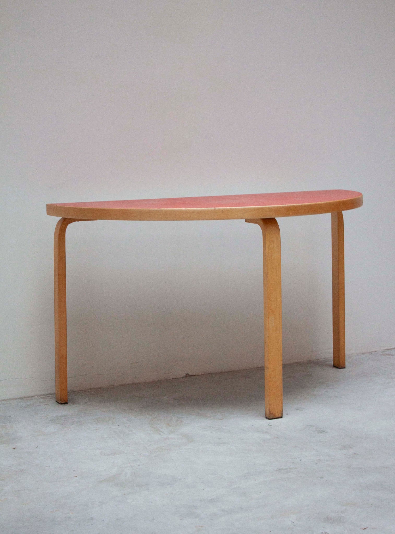 Artek 95 Half Round Dining Table by Alvar Aalto (Red)