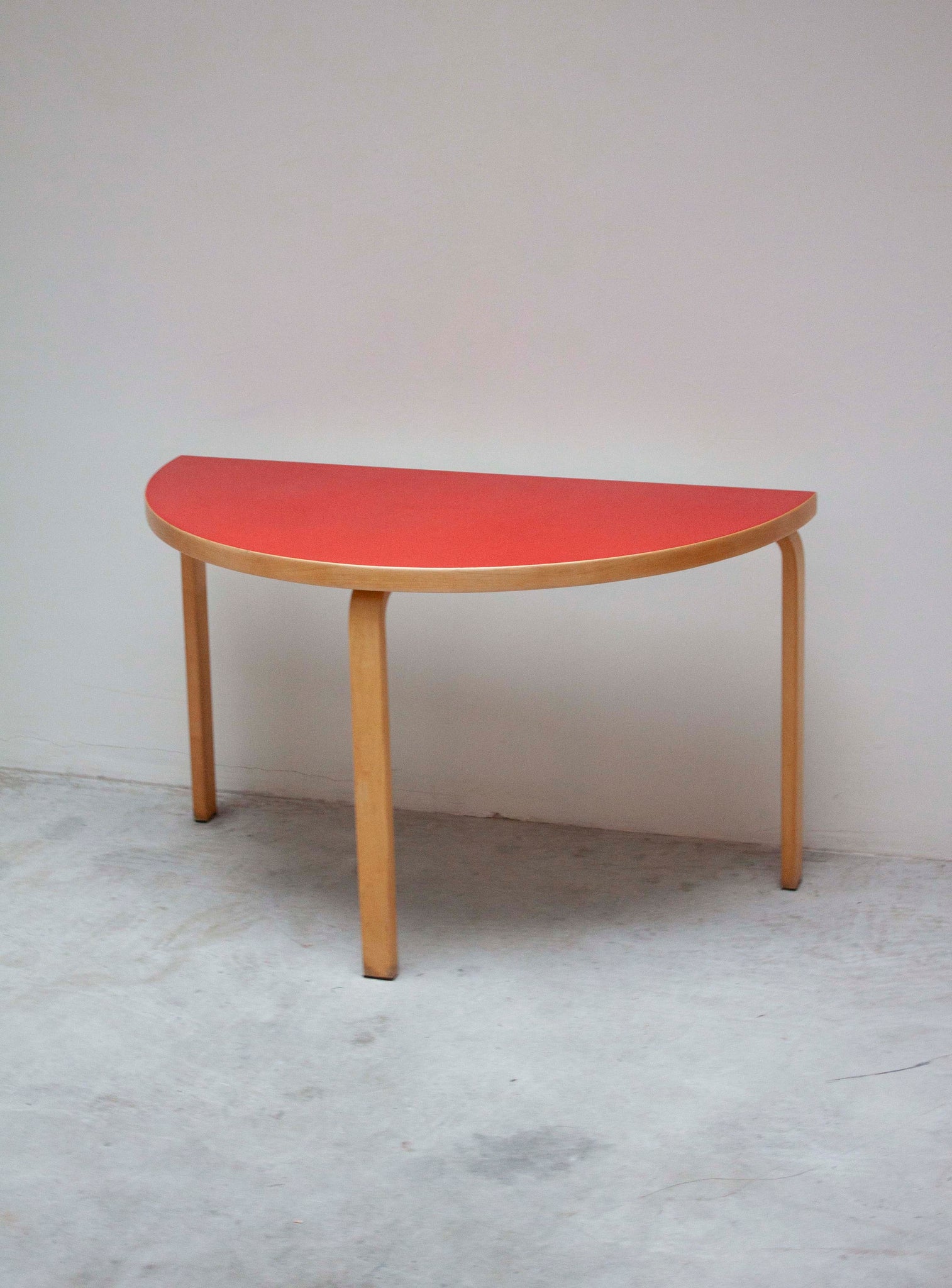 Artek 95 Half Round Dining Table by Alvar Aalto (Red)