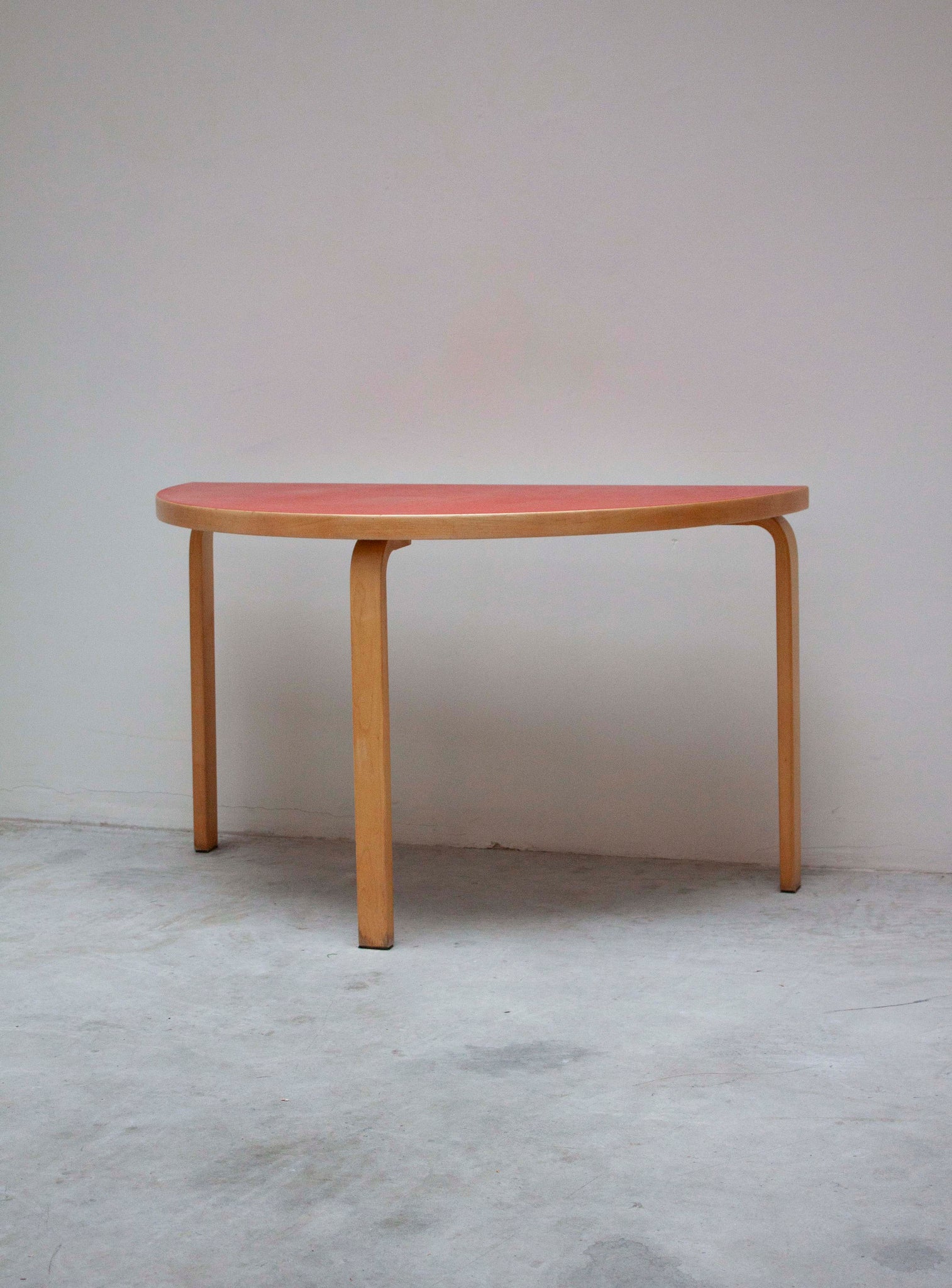 Artek 95 Half Round Dining Table by Alvar Aalto (Red)