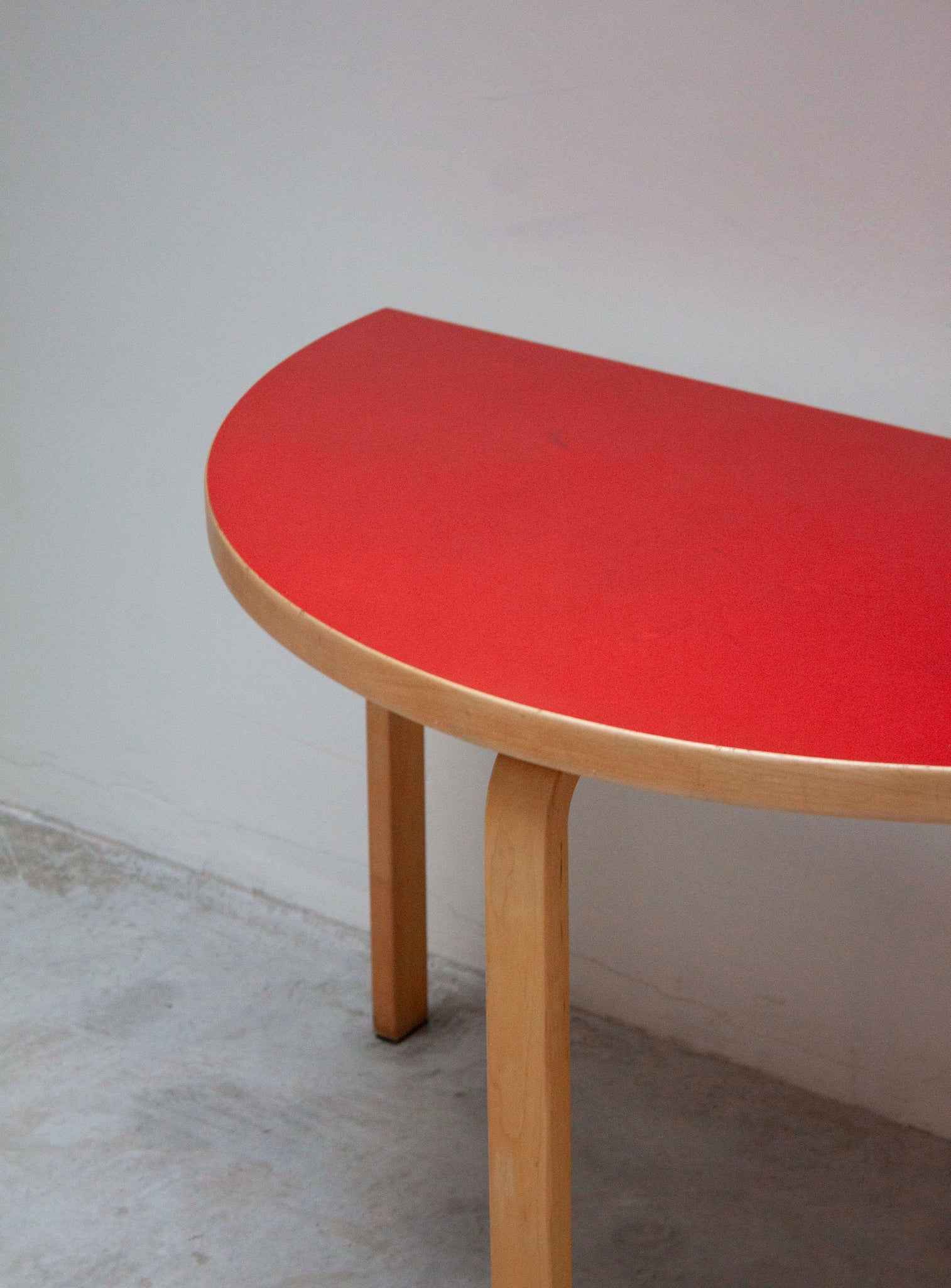 Artek 95 Half Round Dining Table by Alvar Aalto (Red)