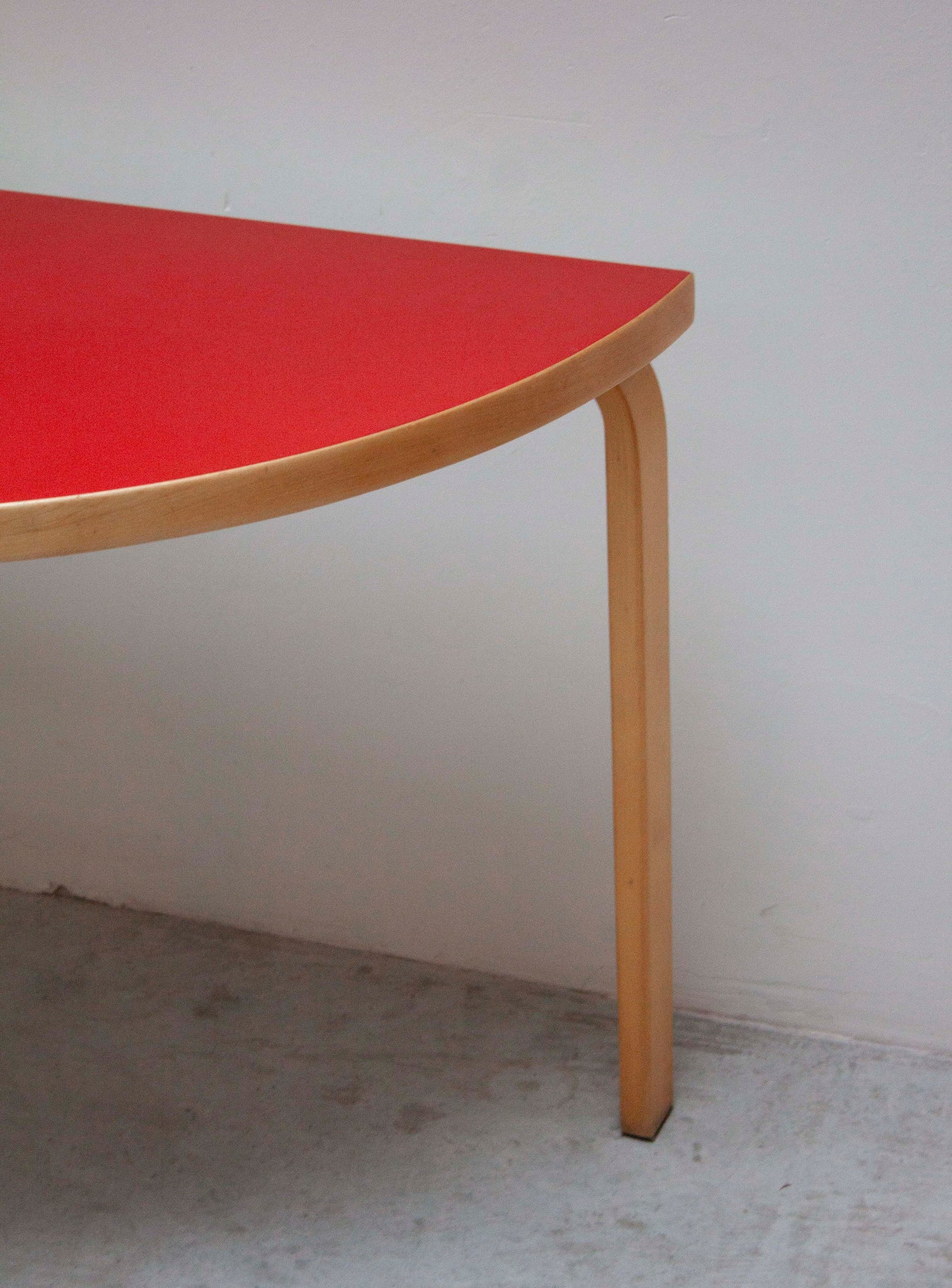 Artek 95 Half Round Dining Table by Alvar Aalto (Red)