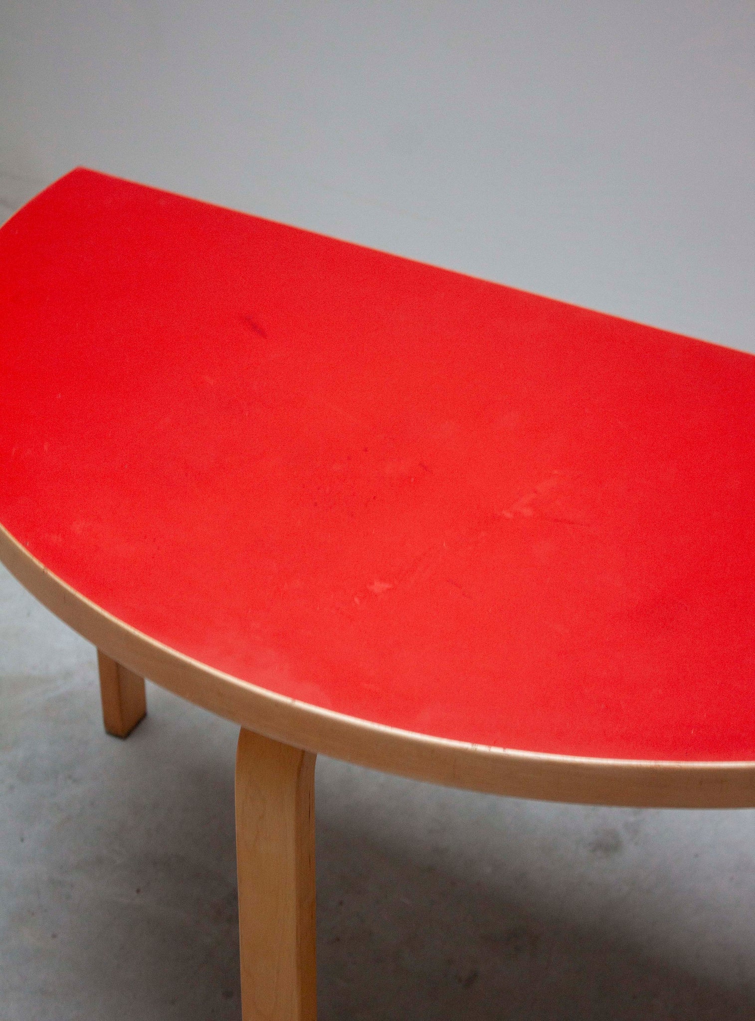 Artek 95 Half Round Dining Table by Alvar Aalto (Red)
