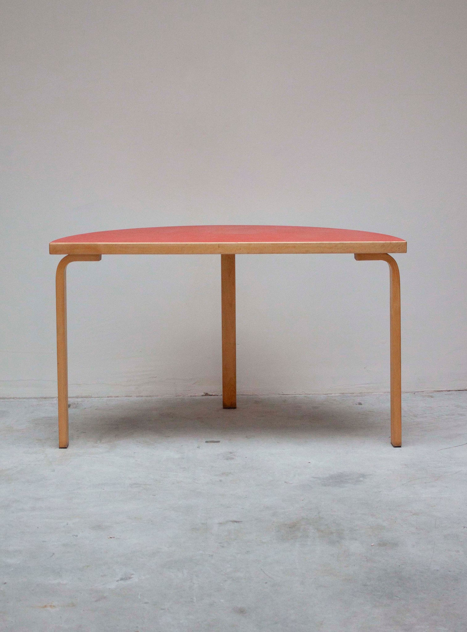 Artek 95 Half Round Dining Table by Alvar Aalto (Red)