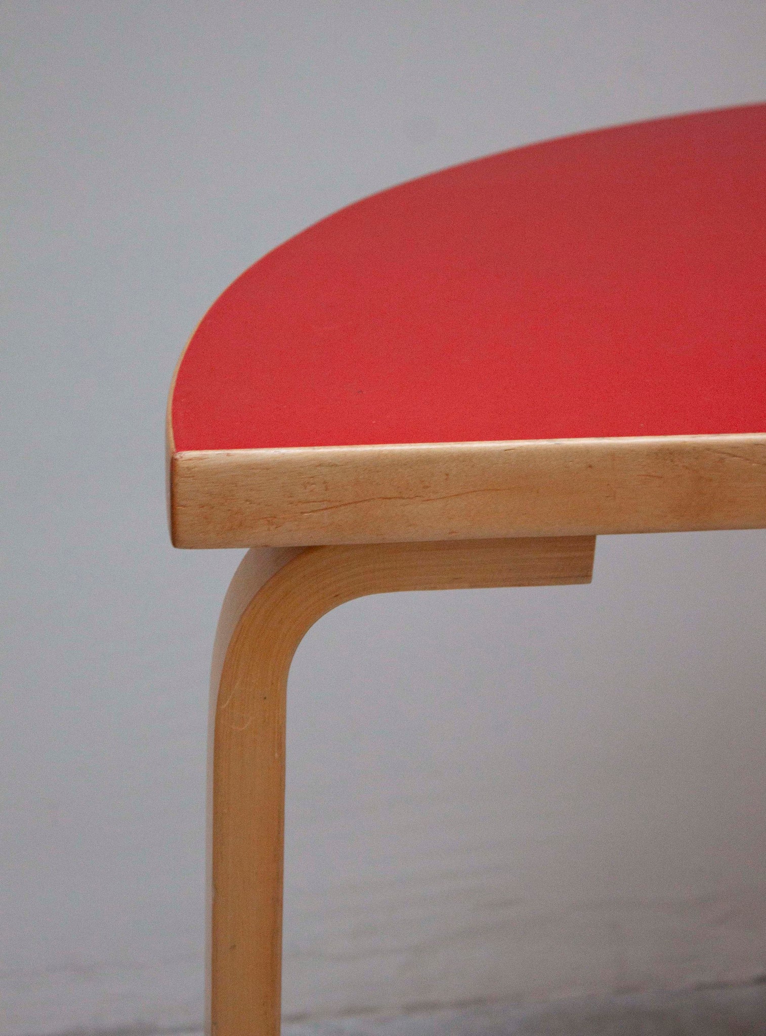 Artek 95 Half Round Dining Table by Alvar Aalto (Red)