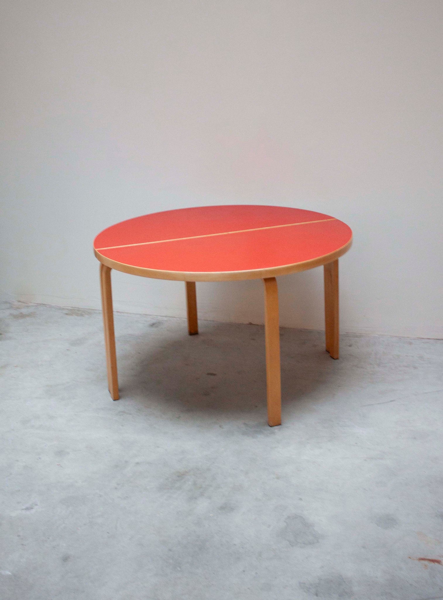 Artek 95 Half Round Dining Table by Alvar Aalto (Red)