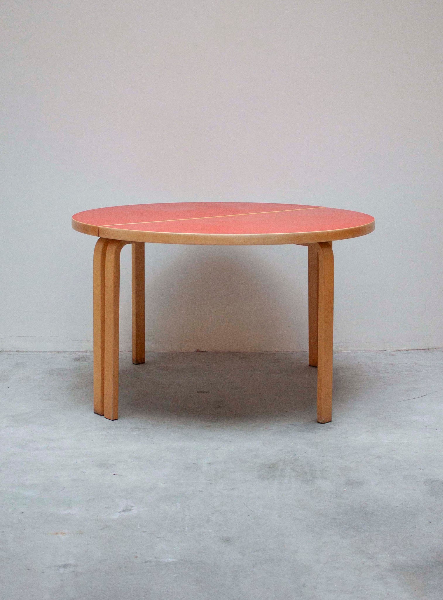 Artek 95 Half Round Dining Table by Alvar Aalto (Red)