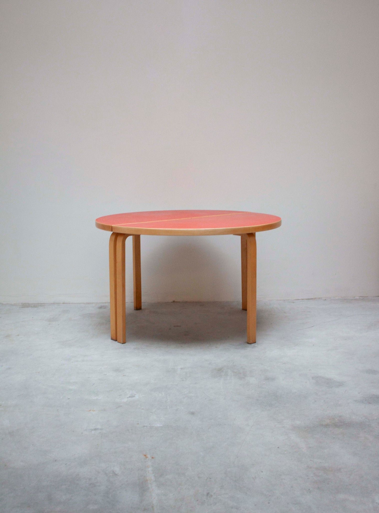 Artek 95 Half Round Dining Table by Alvar Aalto (Red)
