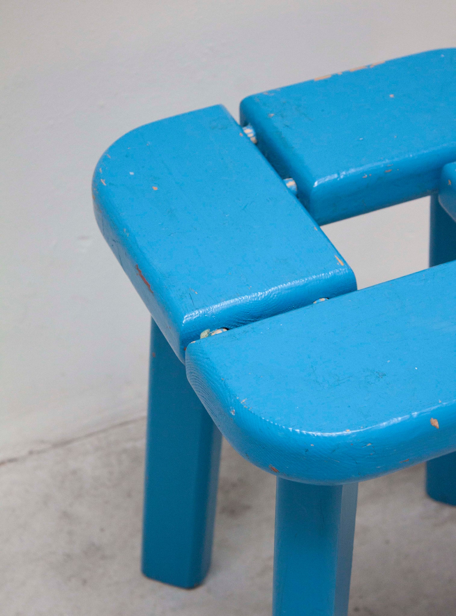 Finnsauna Lagerholm Pine Stool (Light Blue)