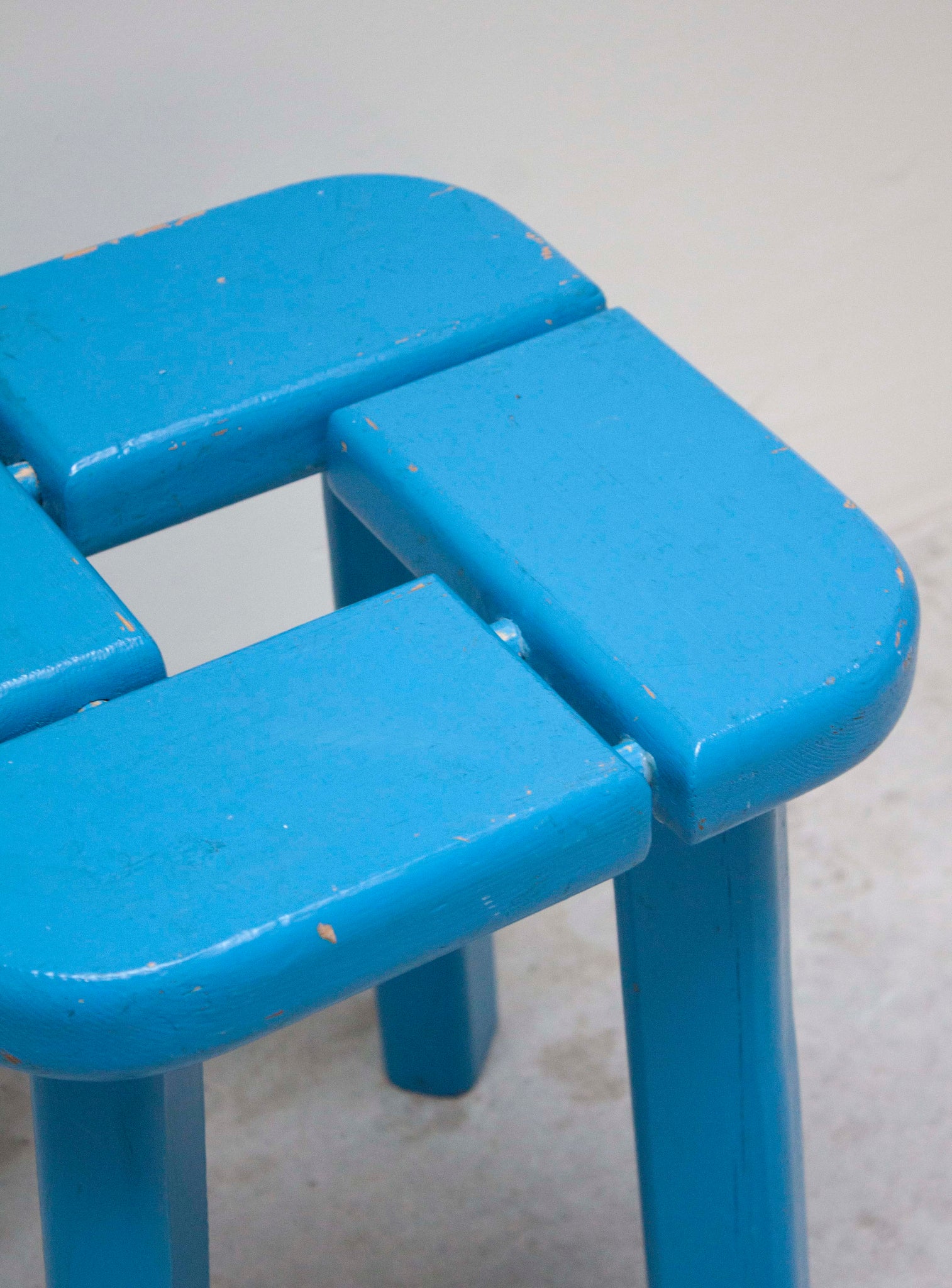 Finnsauna Lagerholm Pine Stool (Light Blue)