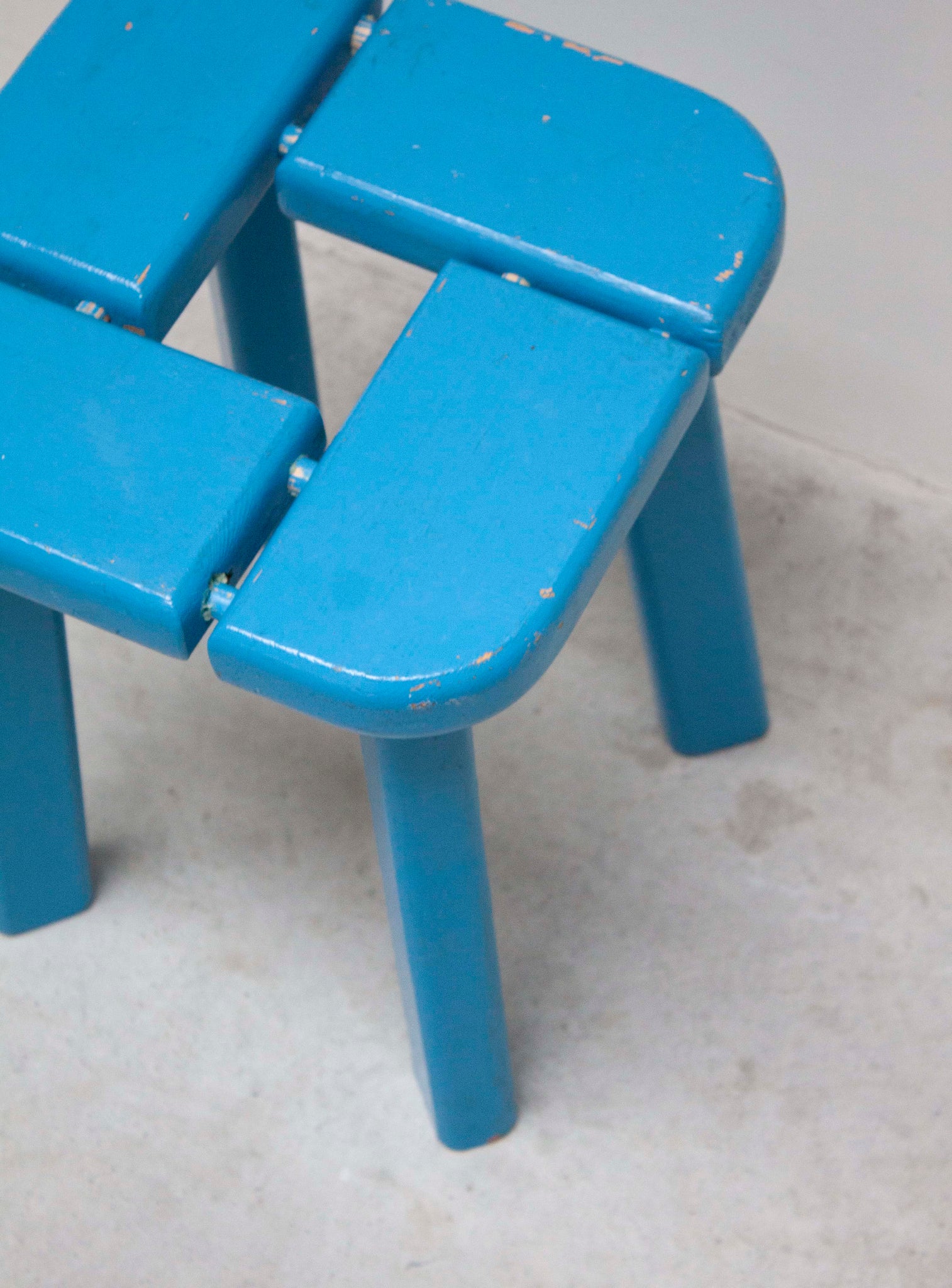 Finnsauna Lagerholm Pine Stool (Light Blue)