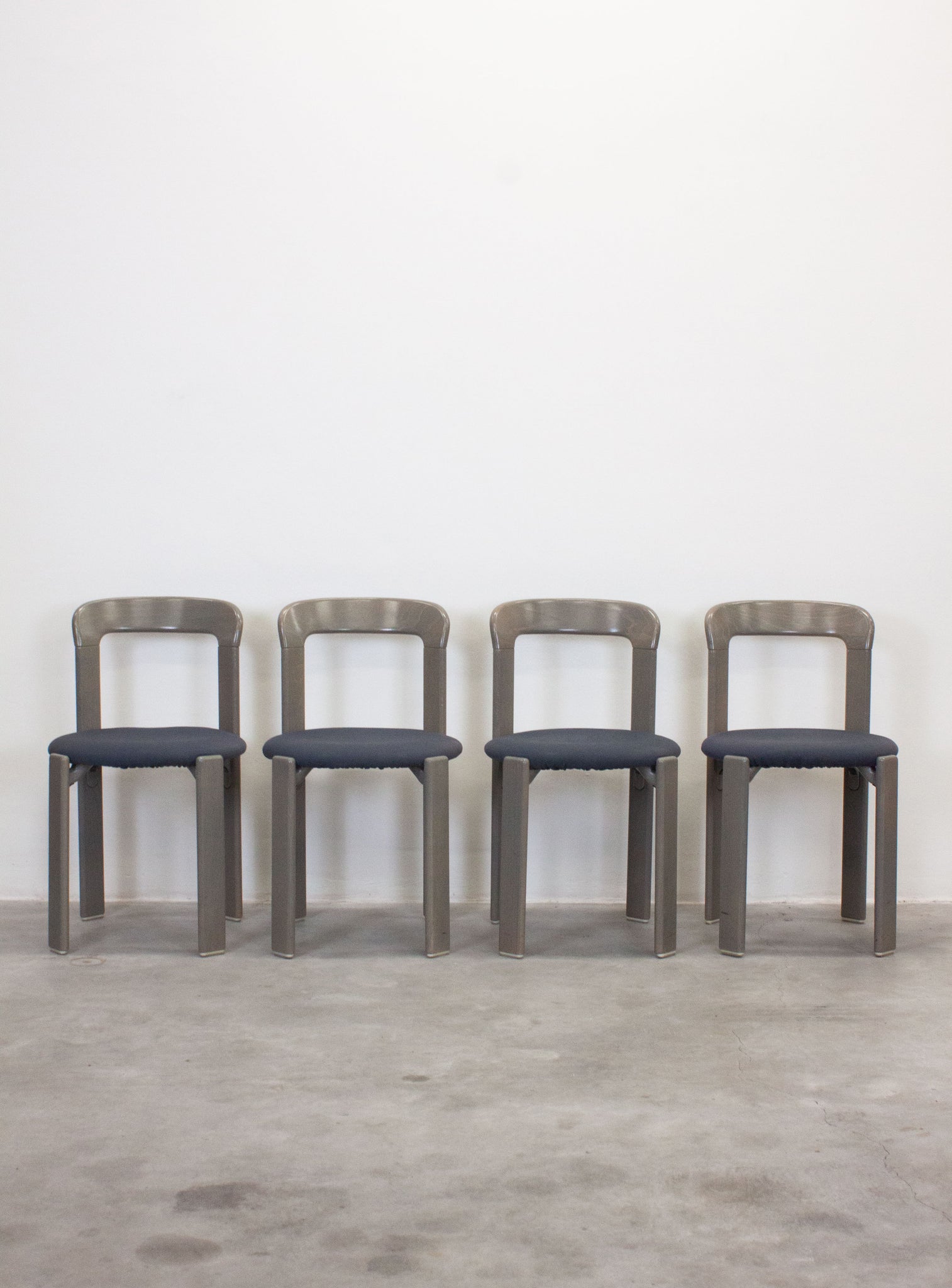 Dietiker Rey Dining Chairs by Bruno Rey (Grey)