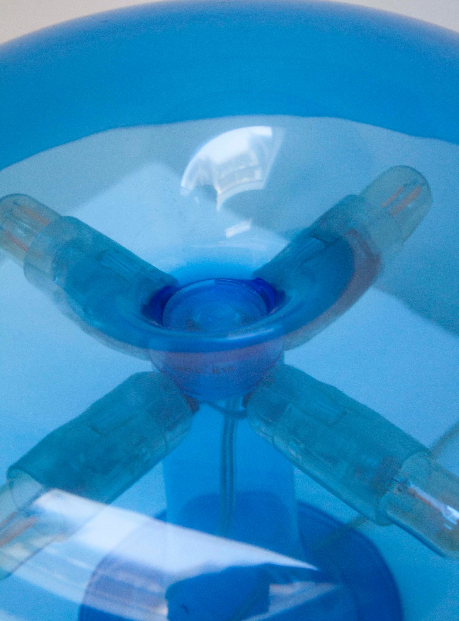 Artemide Nessino Desk Lamp by Giancarlo Mattioli (Translucent Blue)