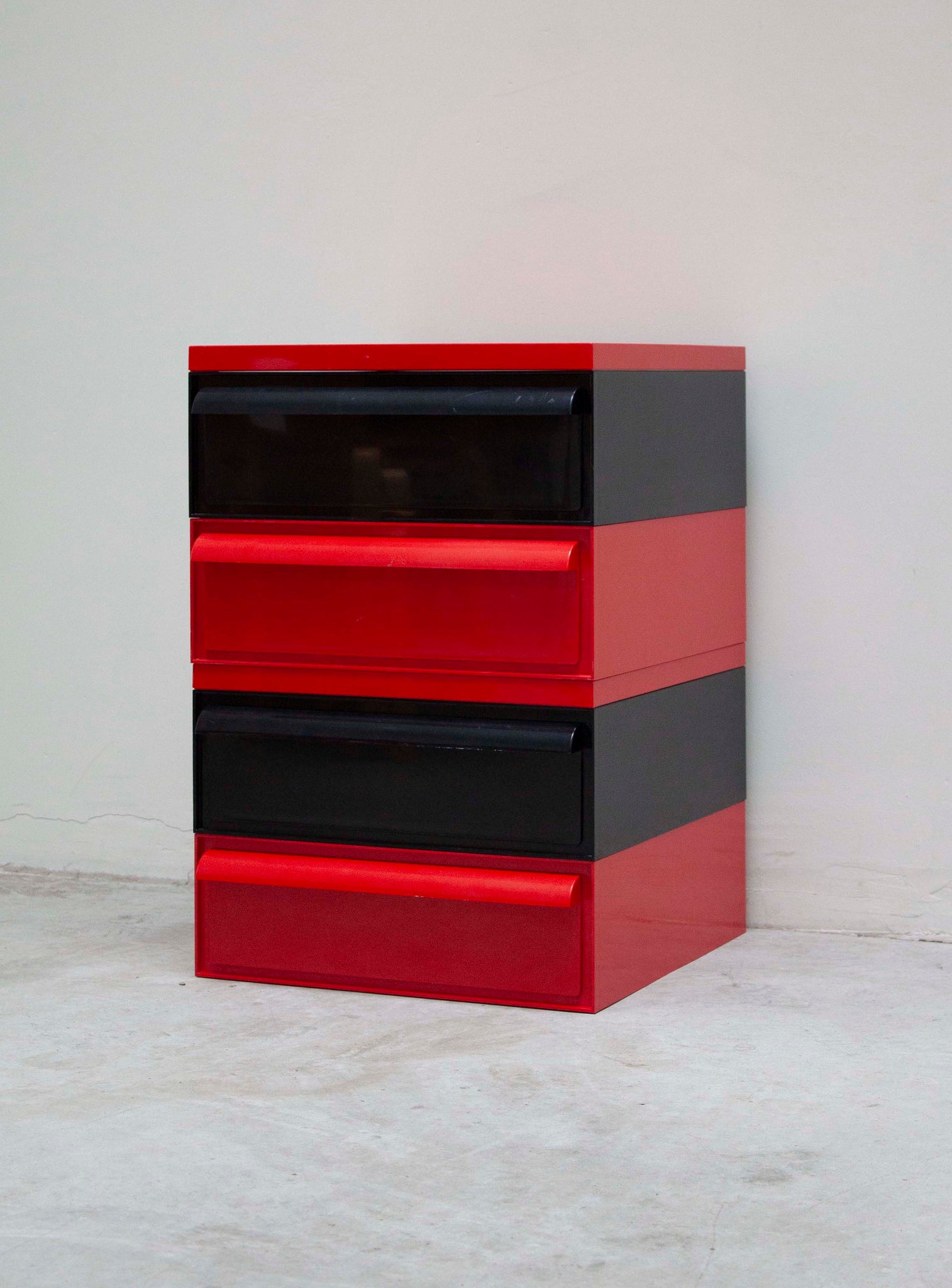 Kartell Chest of Drawers by Simon Fussell (Red/Black)