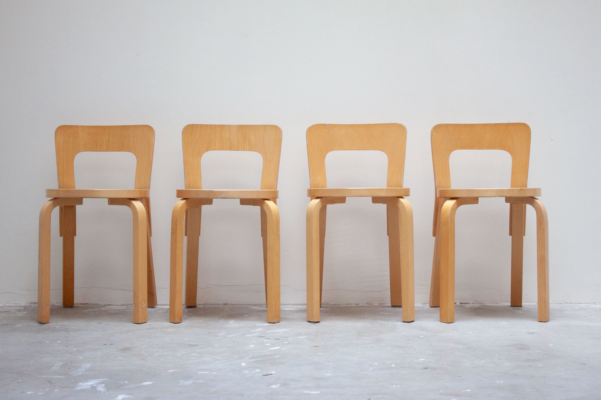Artek Model 65 Chair by Alvar Aalto (Beige)