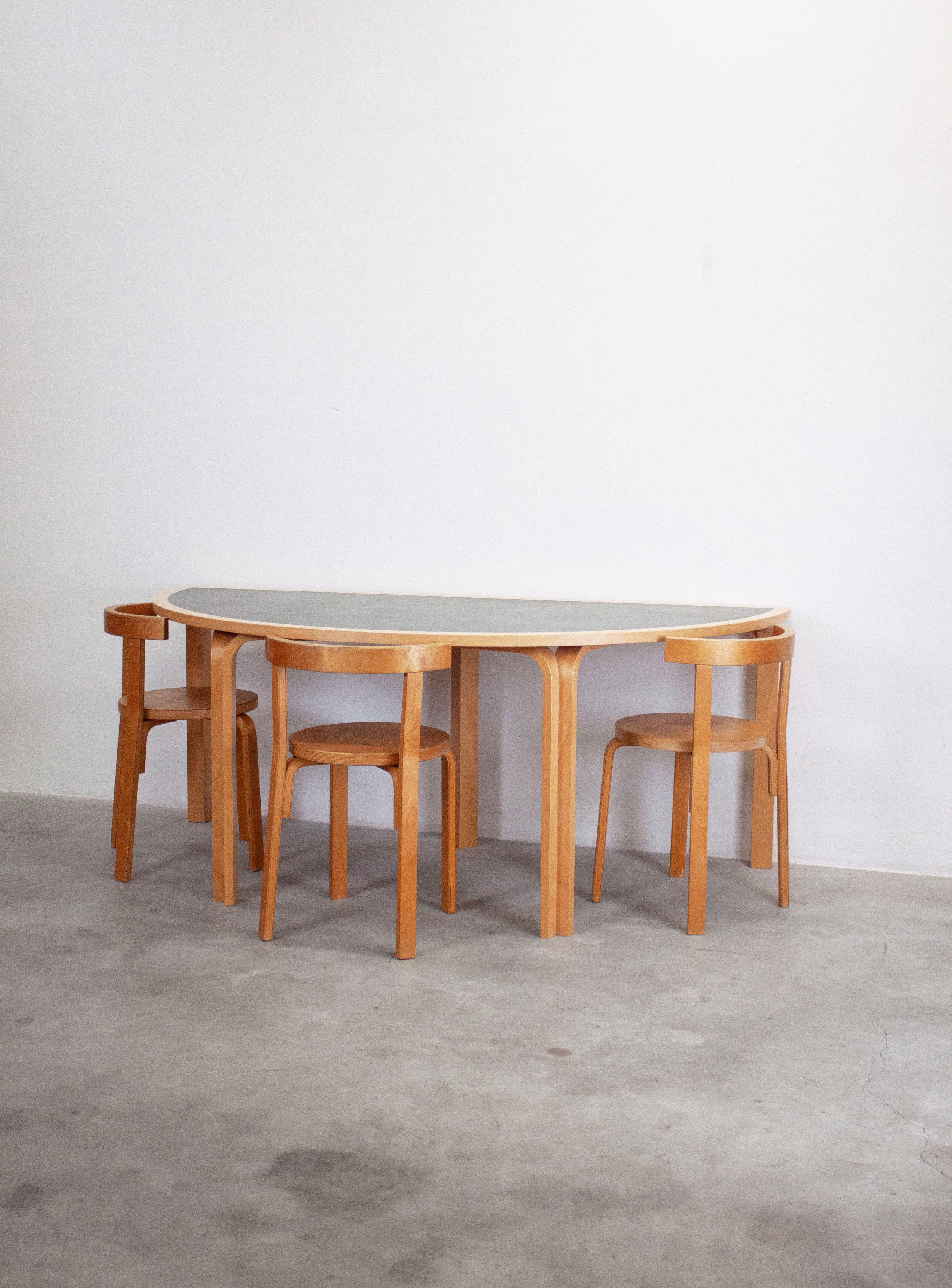 Magnus Olesen Half Round Dining Table by Rud Thygesen & Johnny