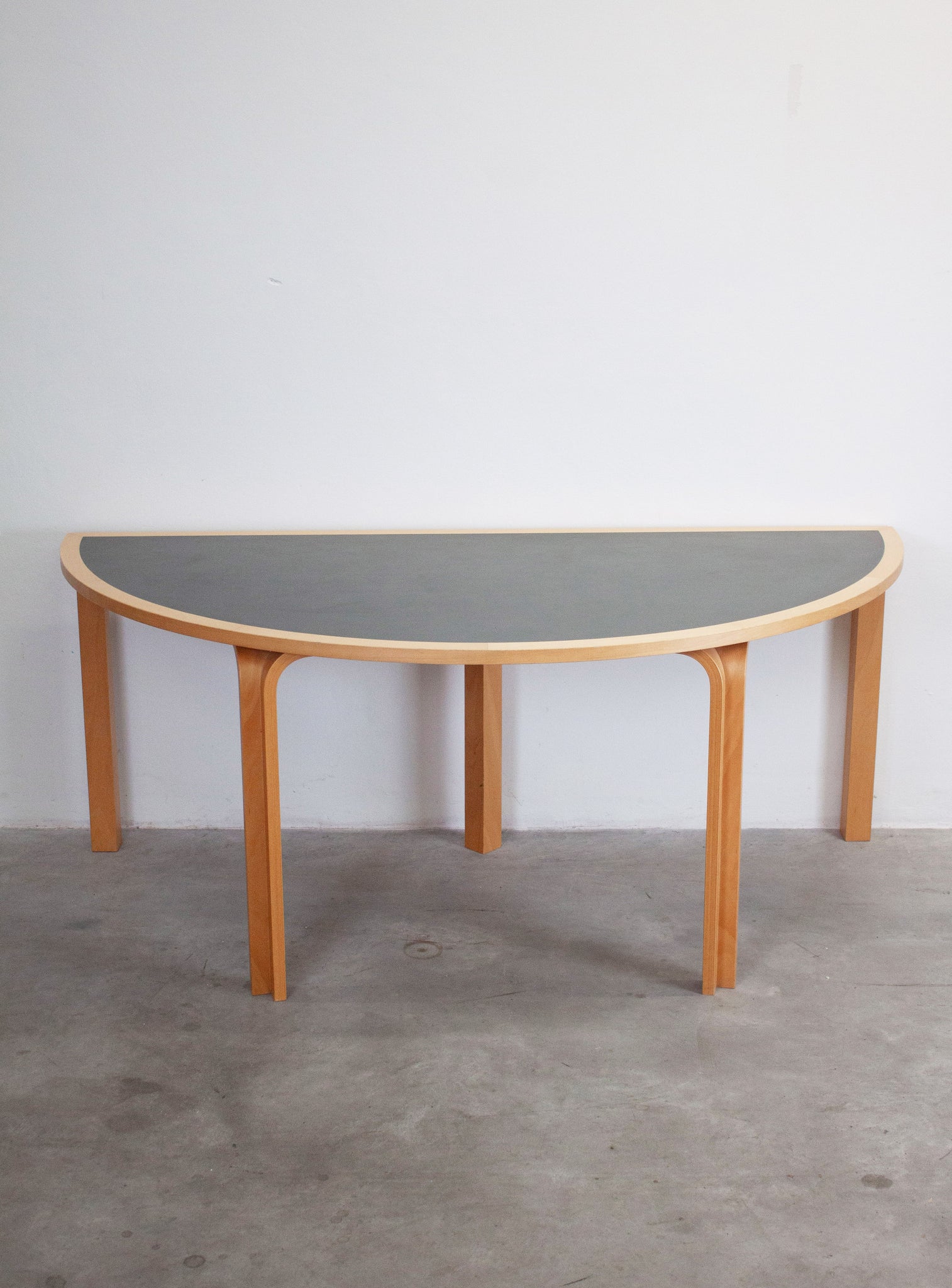 Magnus Olesen Half Round Dining Table by Rud Thygesen & Johnny Sørensen (Dark Grey)