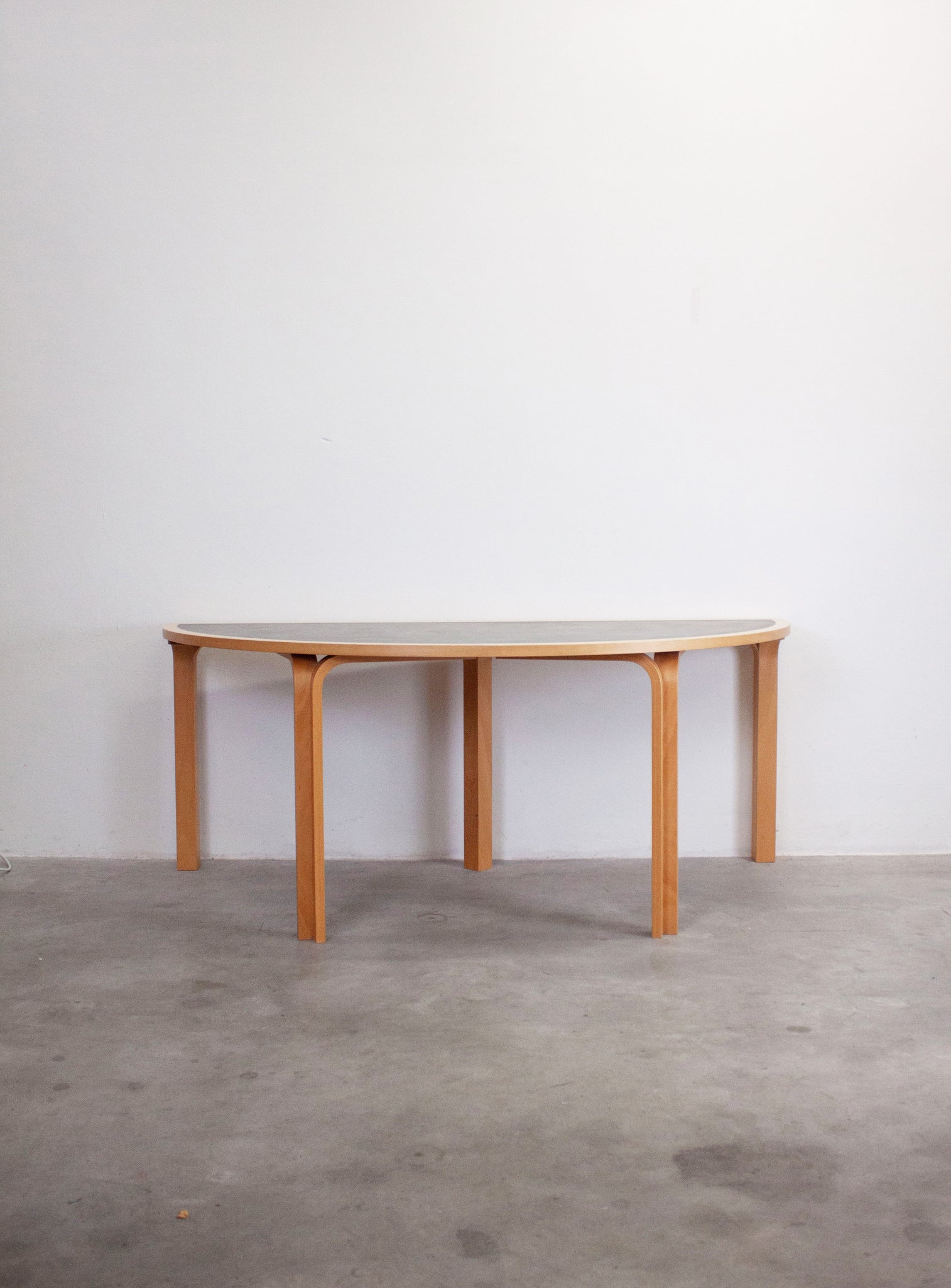 Magnus Olesen Half Round Dining Table by Rud Thygesen & Johnny Sørensen (Dark Grey)