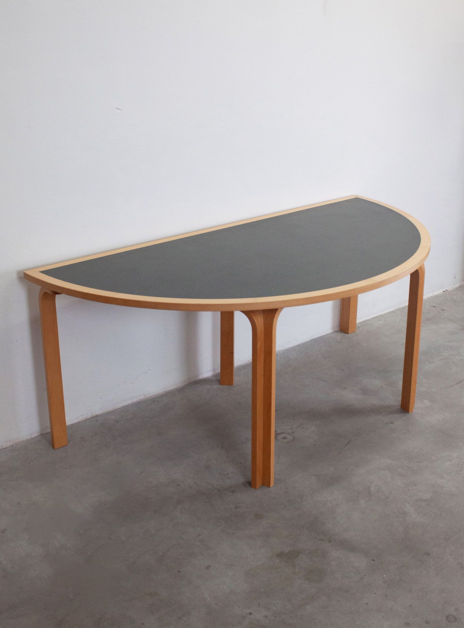 Magnus Olesen Half Round Dining Table by Rud Thygesen & Johnny Sørensen (Dark Grey)