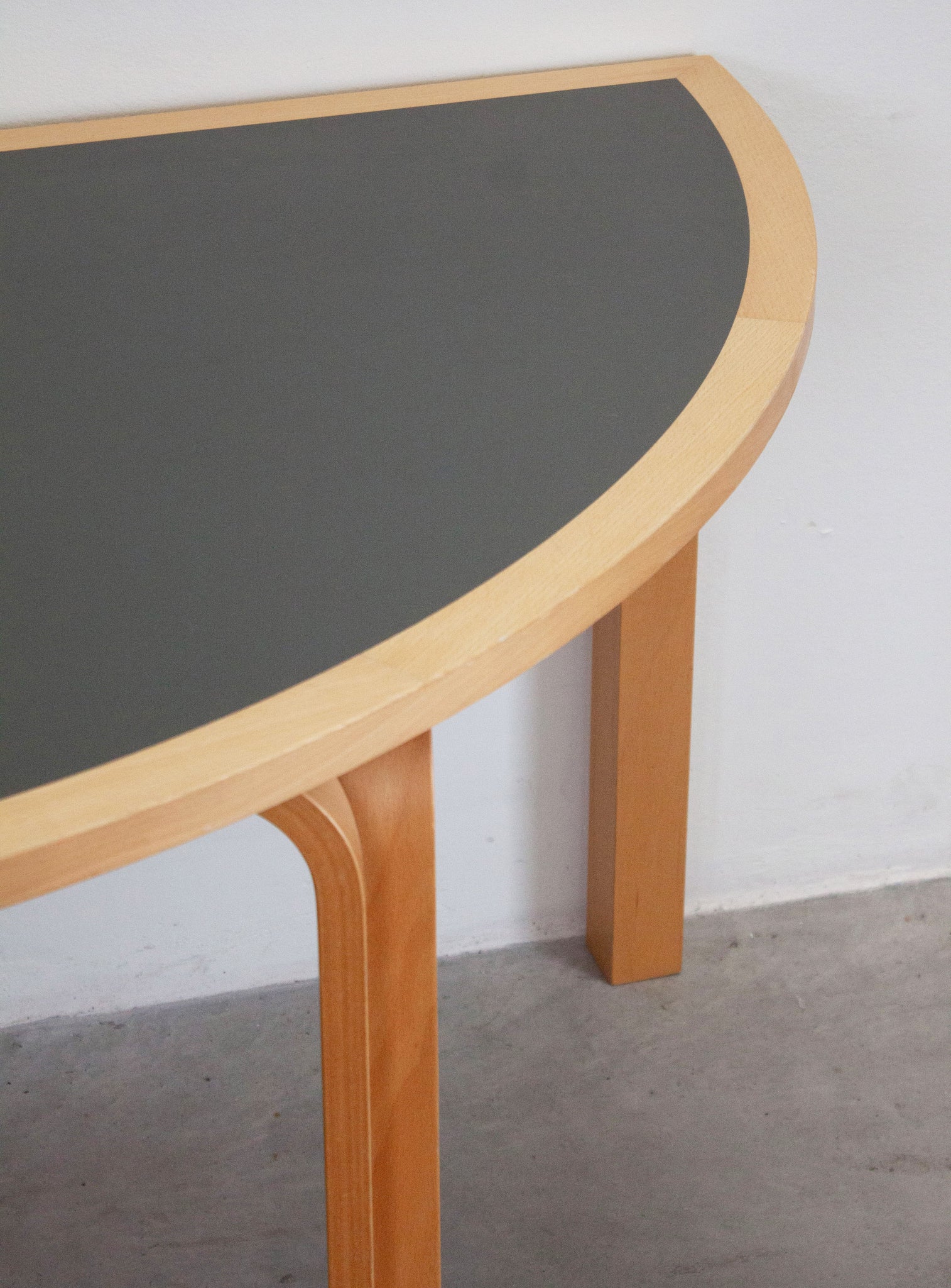 Magnus Olesen Half Round Dining Table by Rud Thygesen & Johnny Sørensen (Dark Grey)