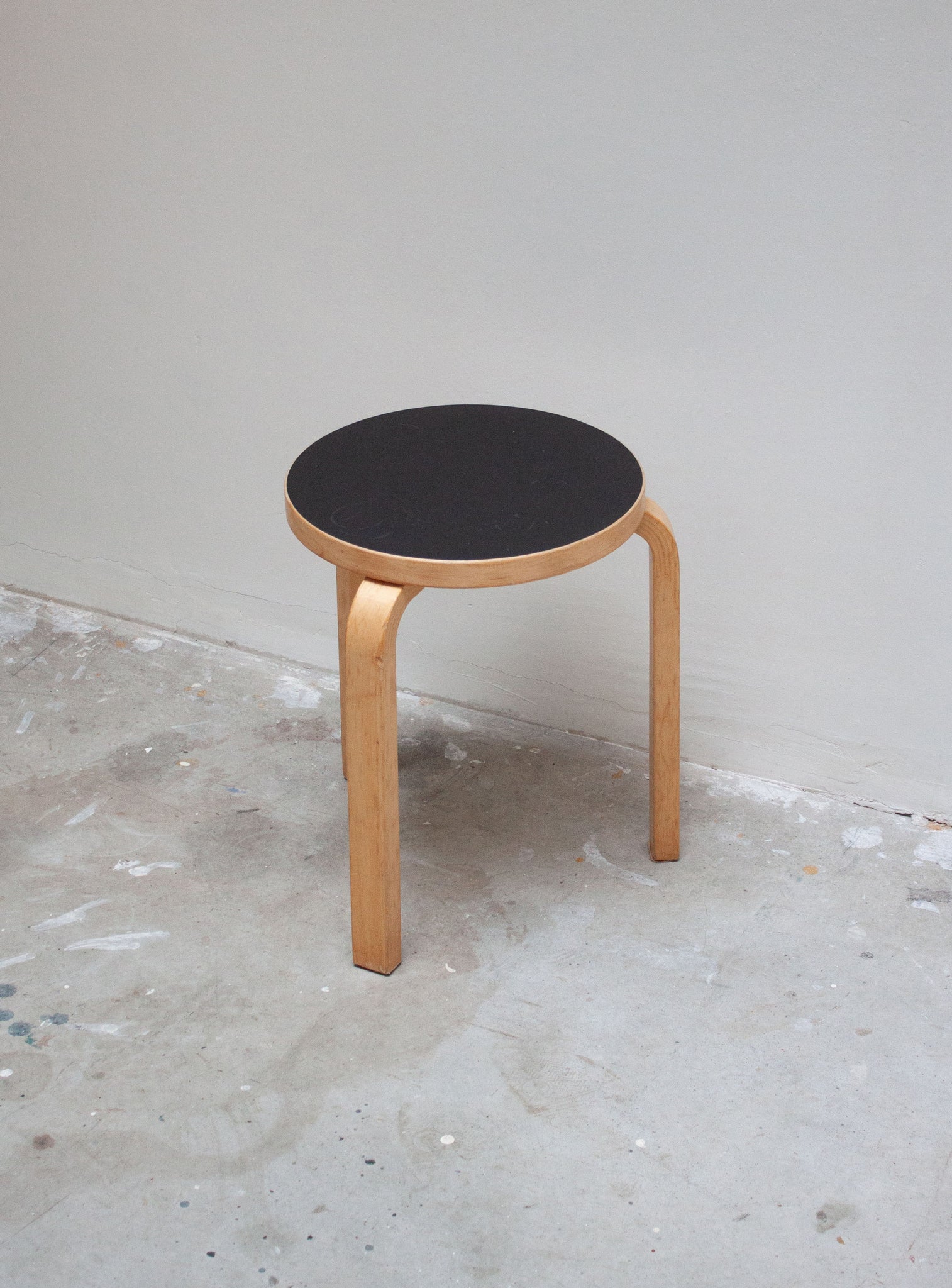 Artek Model 60 Stool by Alvar Aalto (Black)