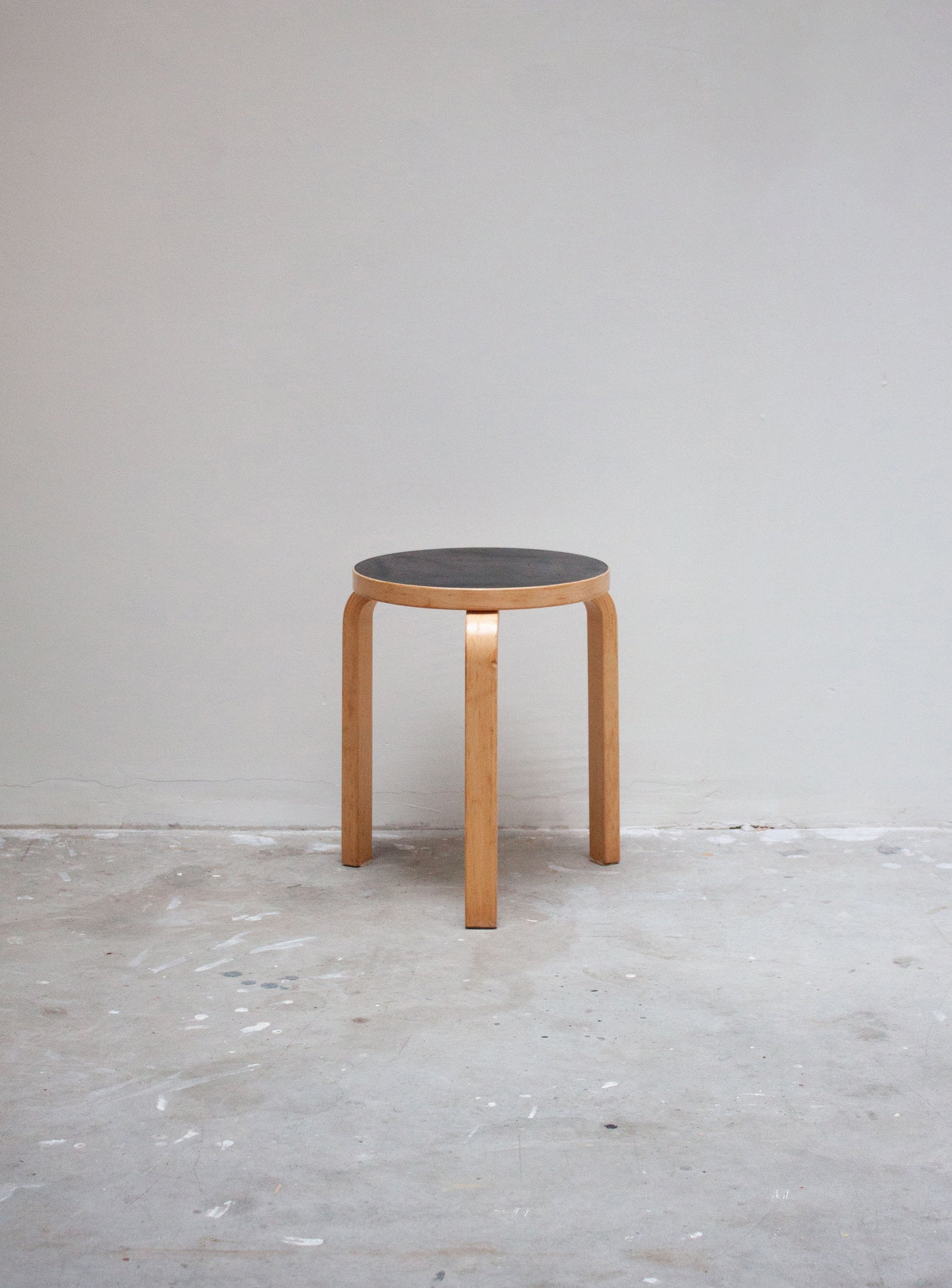 Artek Model 60 Stool by Alvar Aalto (Black)