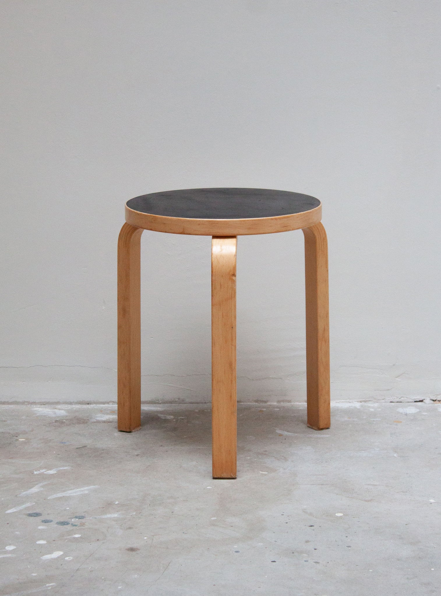 Artek Model 60 Stool by Alvar Aalto (Black)