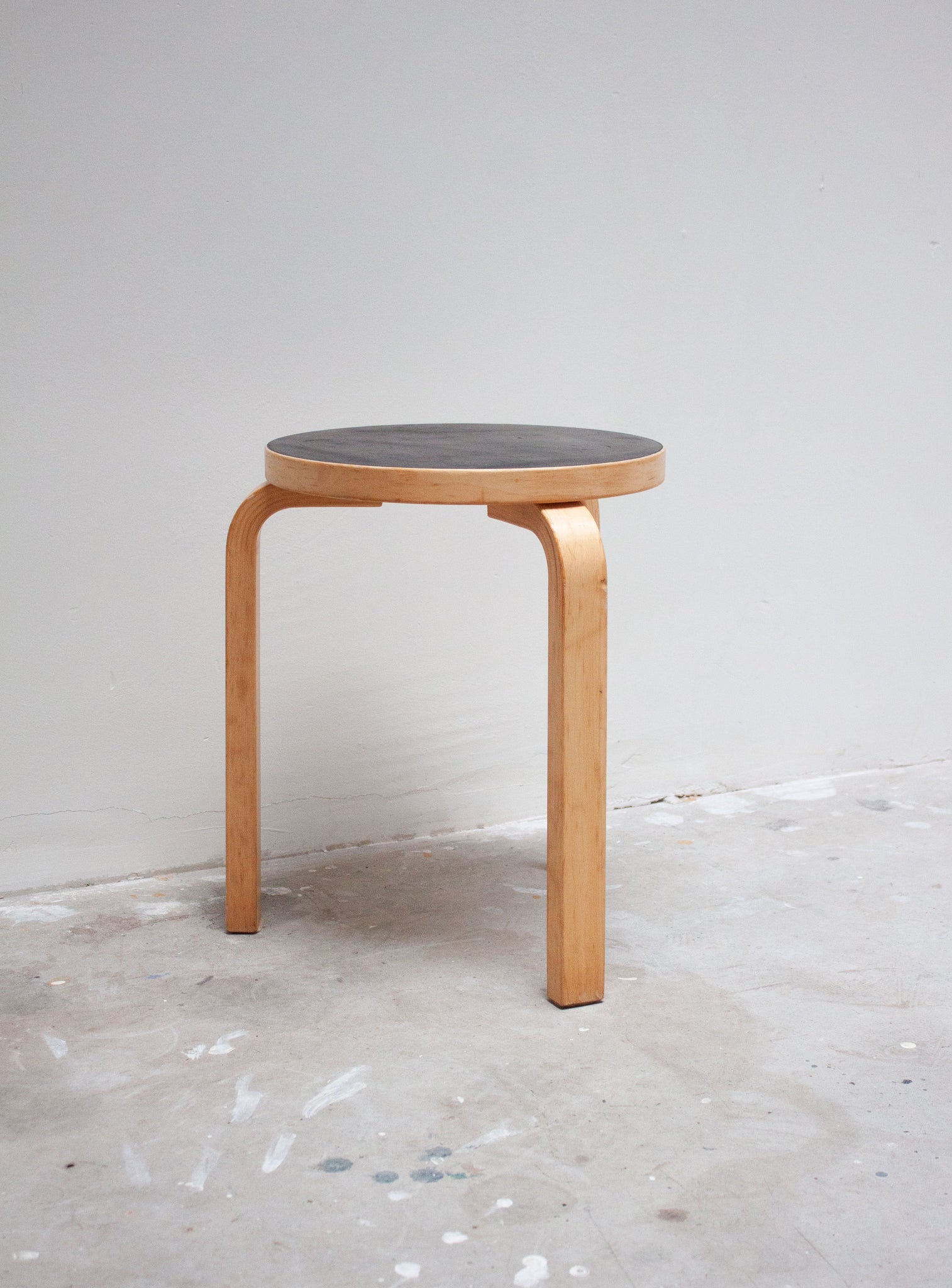 Artek Model 60 Stool by Alvar Aalto (Black)