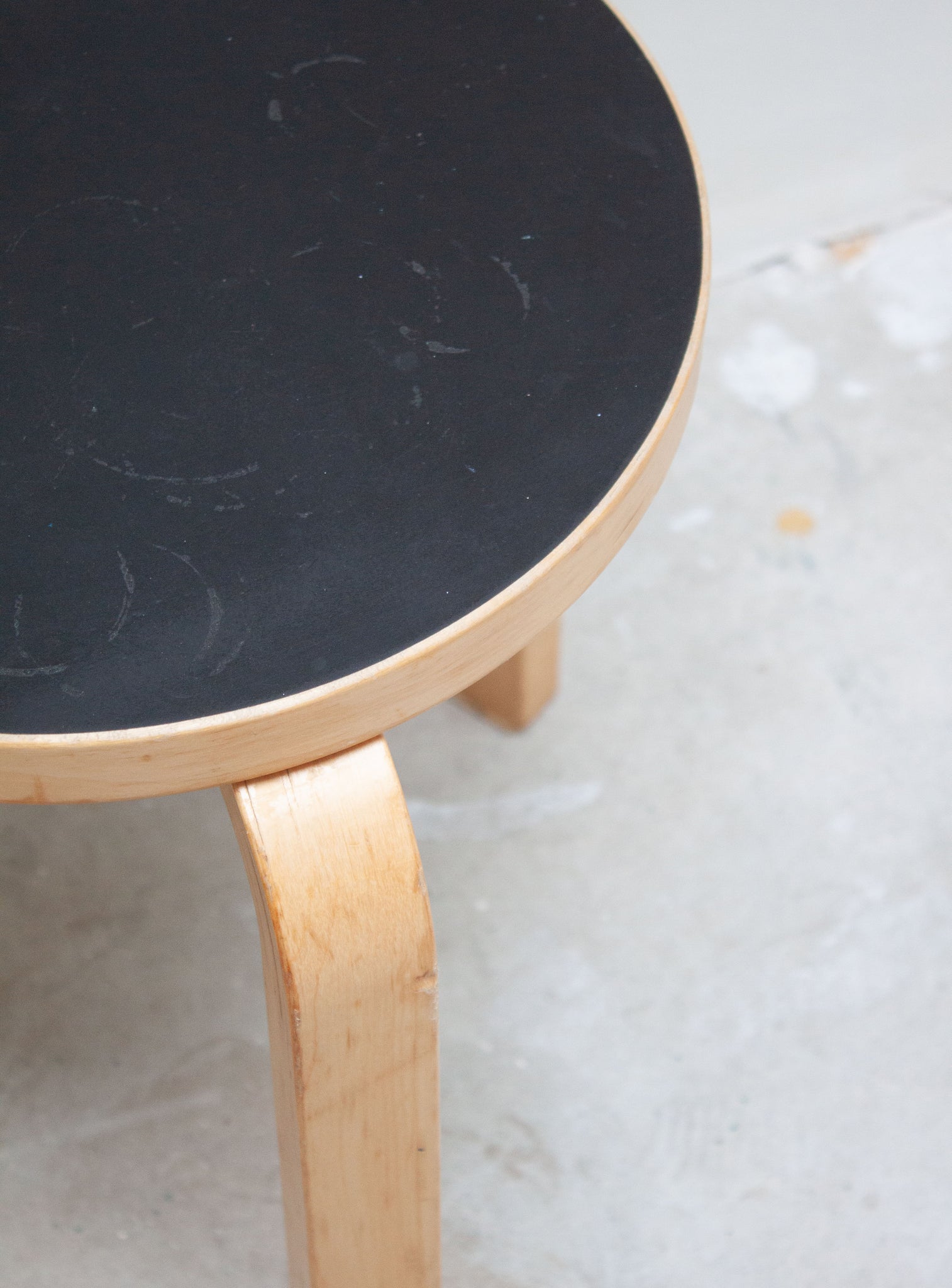 Artek Model 60 Stool by Alvar Aalto (Black)