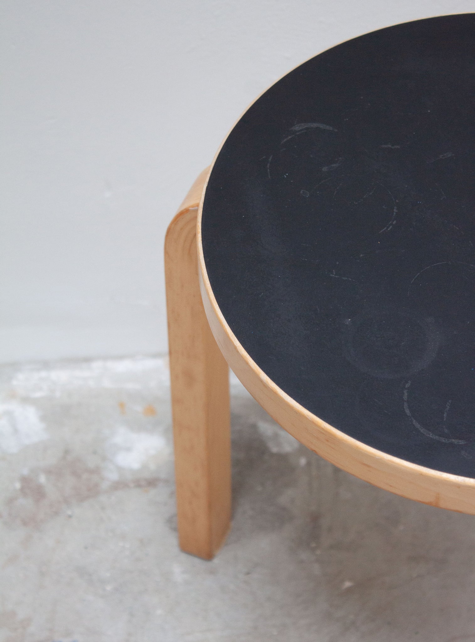 Artek Model 60 Stool by Alvar Aalto (Black)