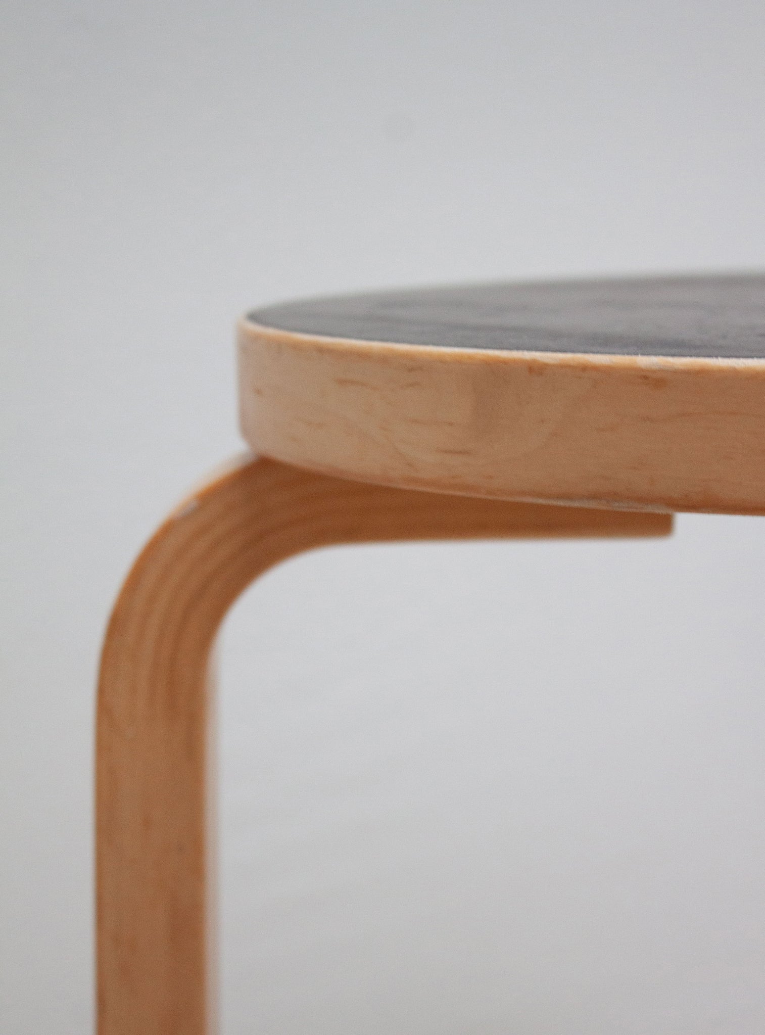 Artek Model 60 Stool by Alvar Aalto (Black)