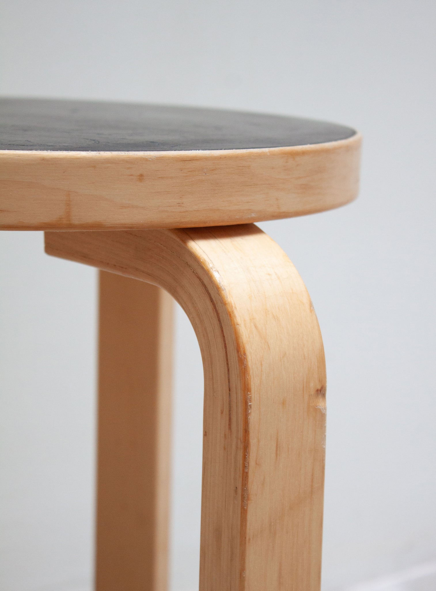 Artek Model 60 Stool by Alvar Aalto (Black)