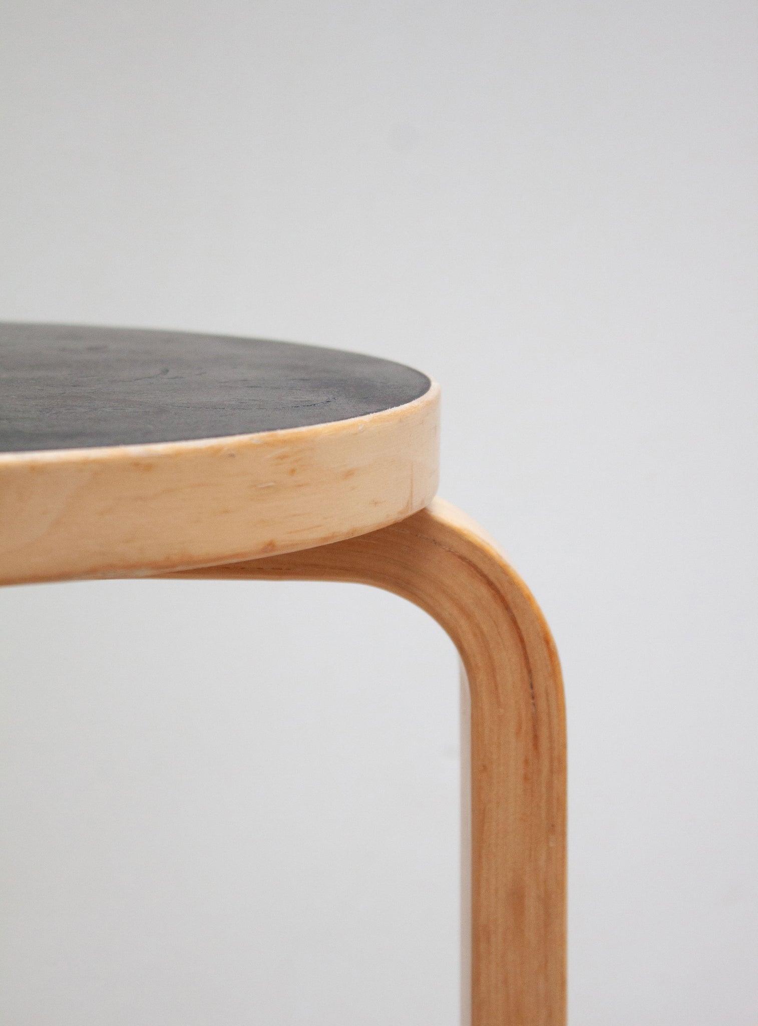Artek Model 60 Stool by Alvar Aalto (Black)