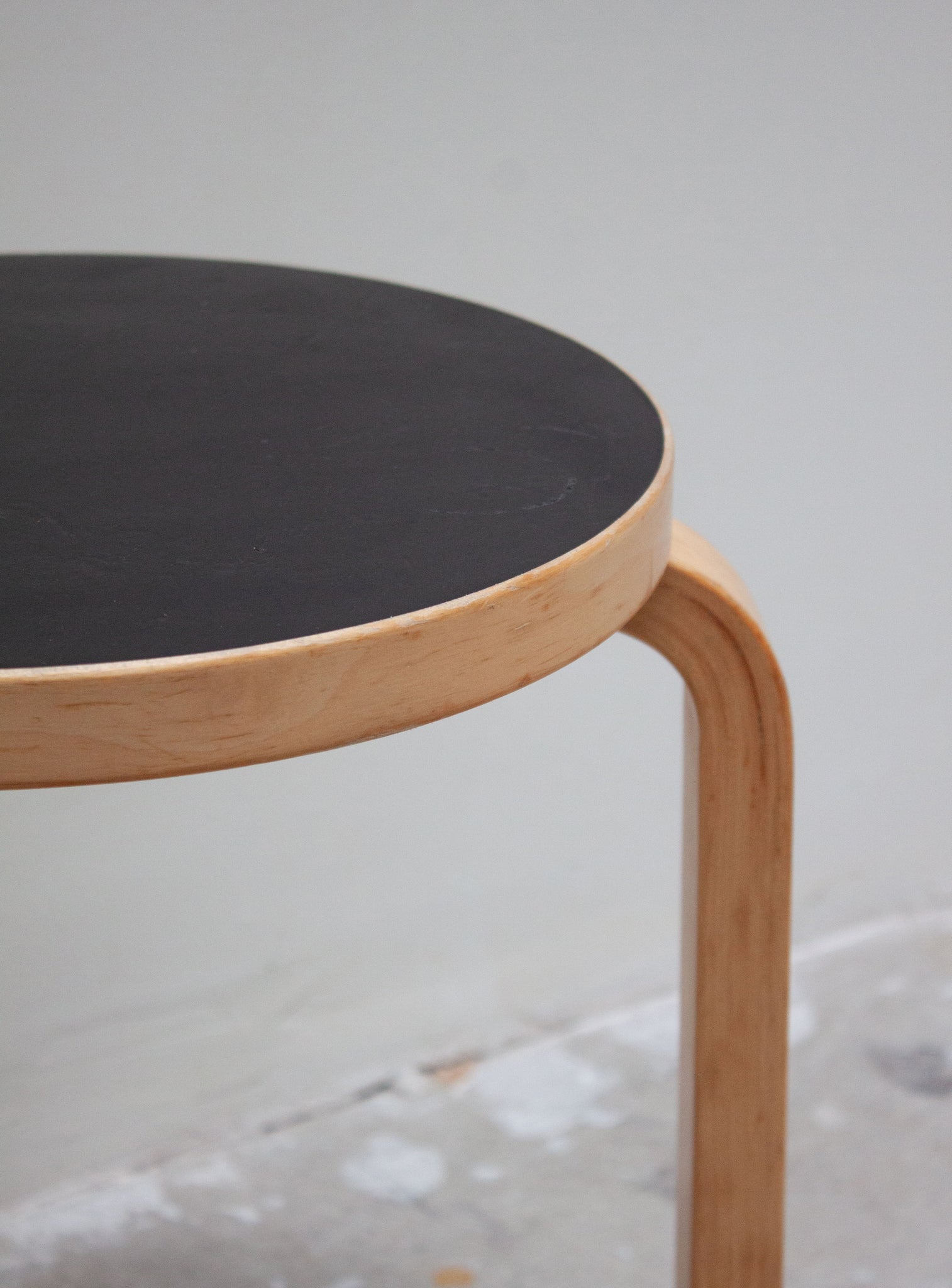 Artek Model 60 Stool by Alvar Aalto (Black)