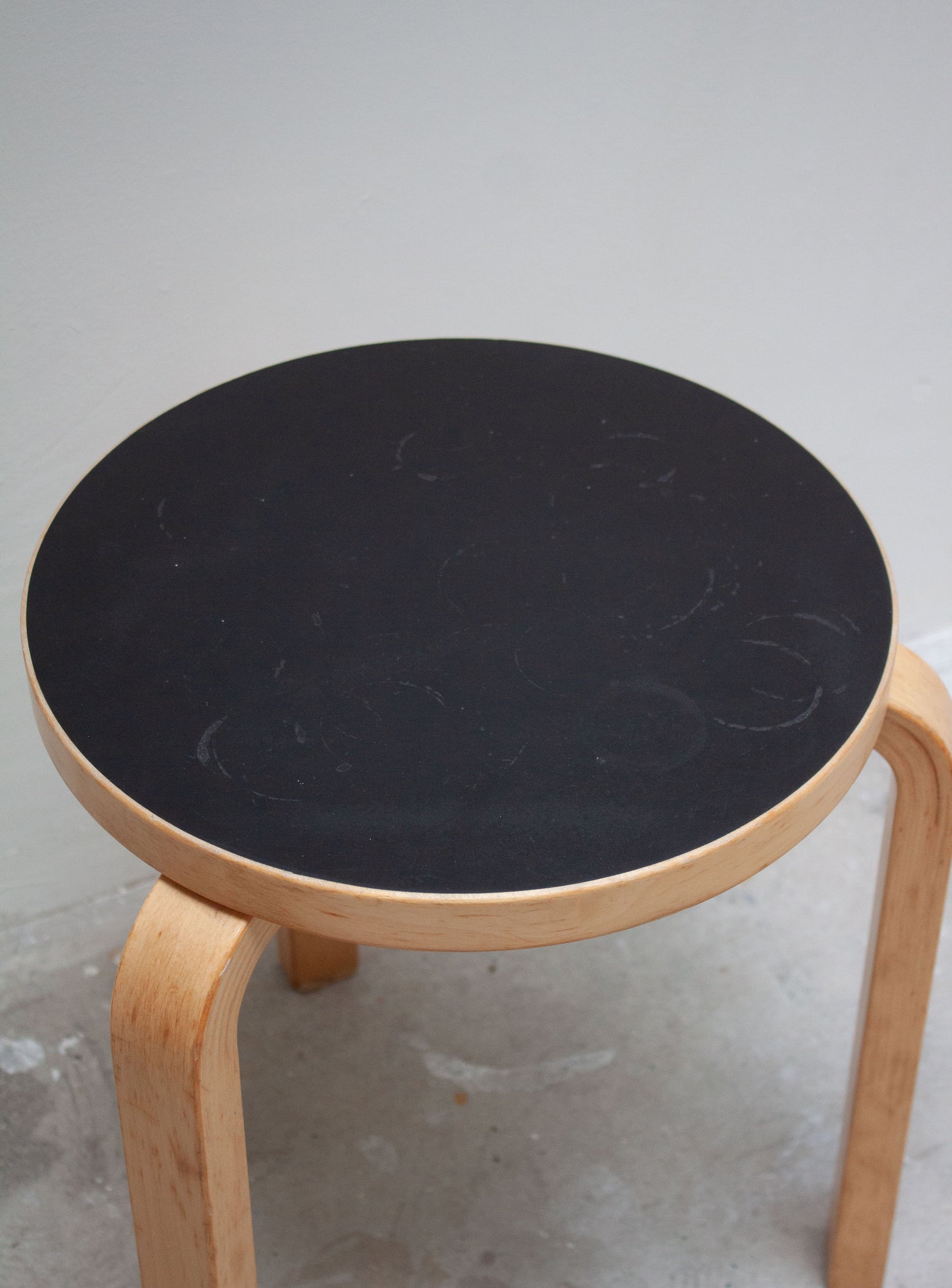 Artek Model 60 Stool by Alvar Aalto (Black)