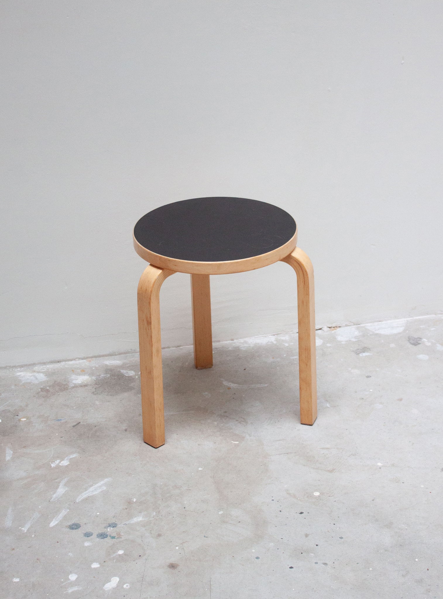 Artek Model 60 Stool by Alvar Aalto (Black)