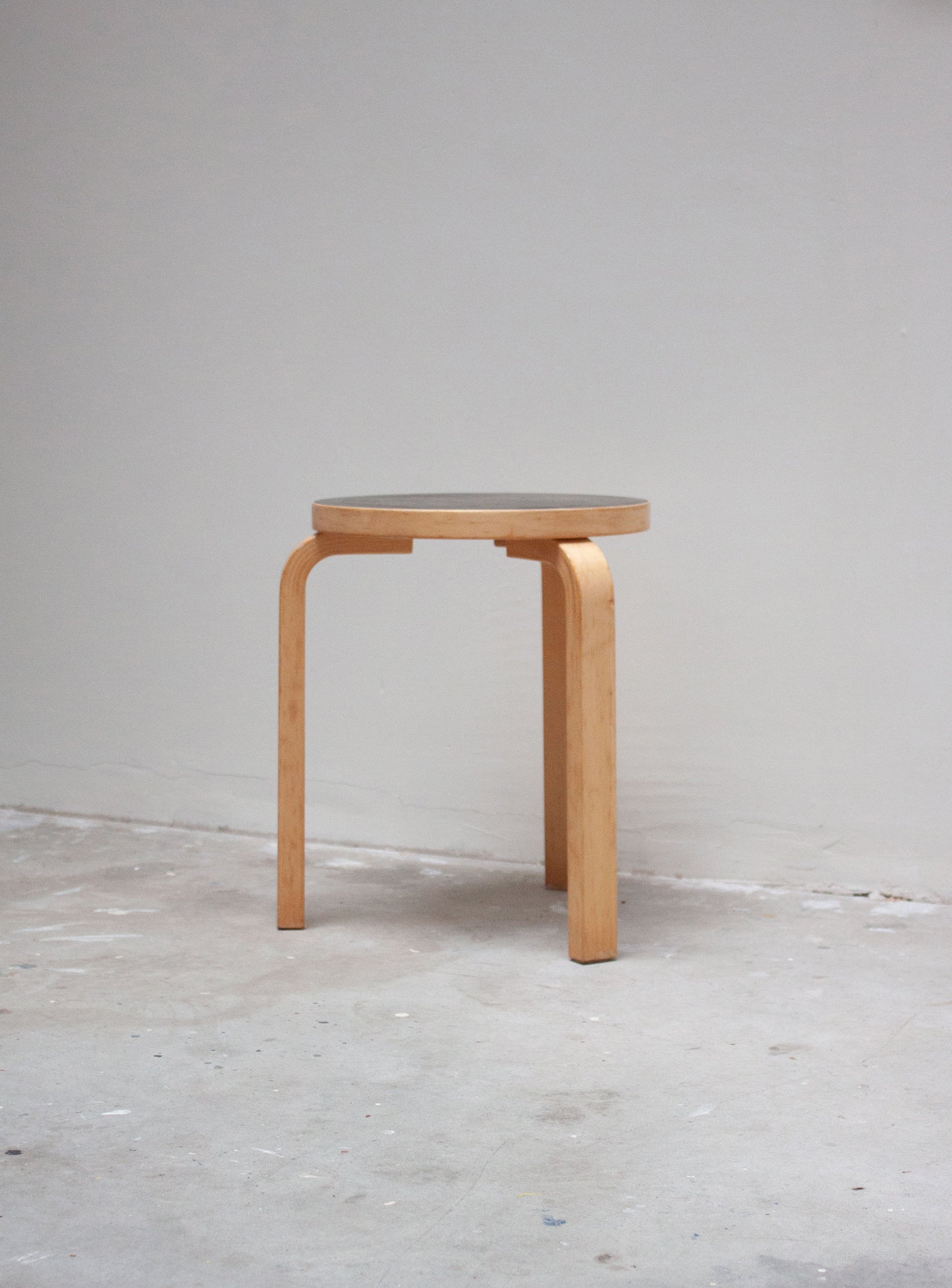 Artek Model 60 Stool by Alvar Aalto (Black)