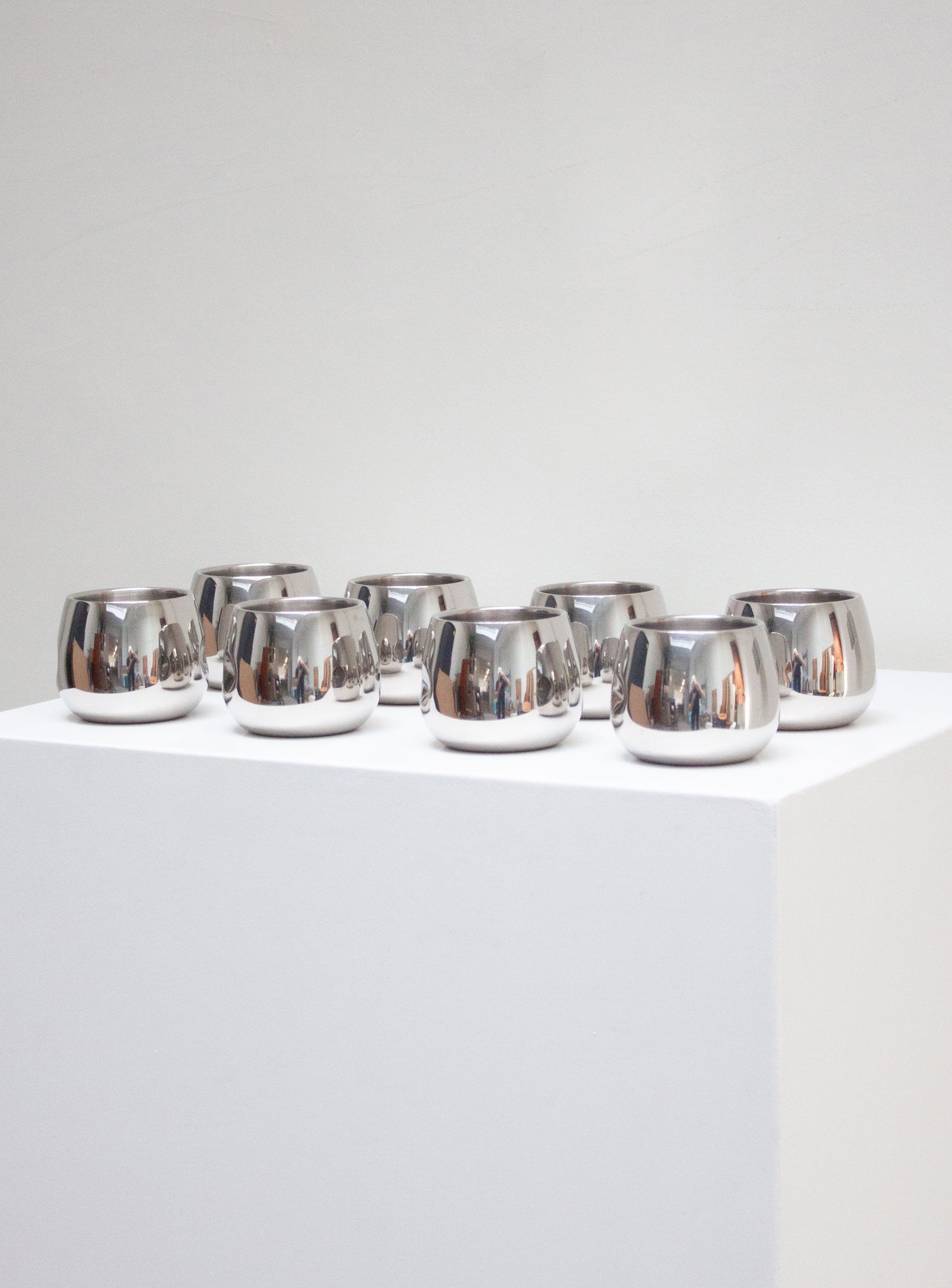 AMC Italy Stainless Steel Coffee Cups & Saucers