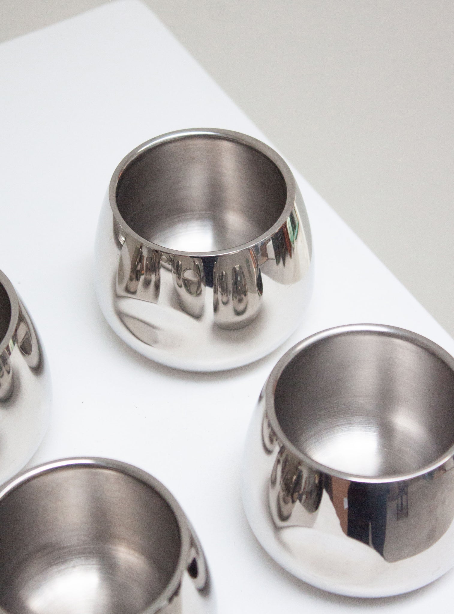 AMC Italy Stainless Steel Coffee Cups & Saucers