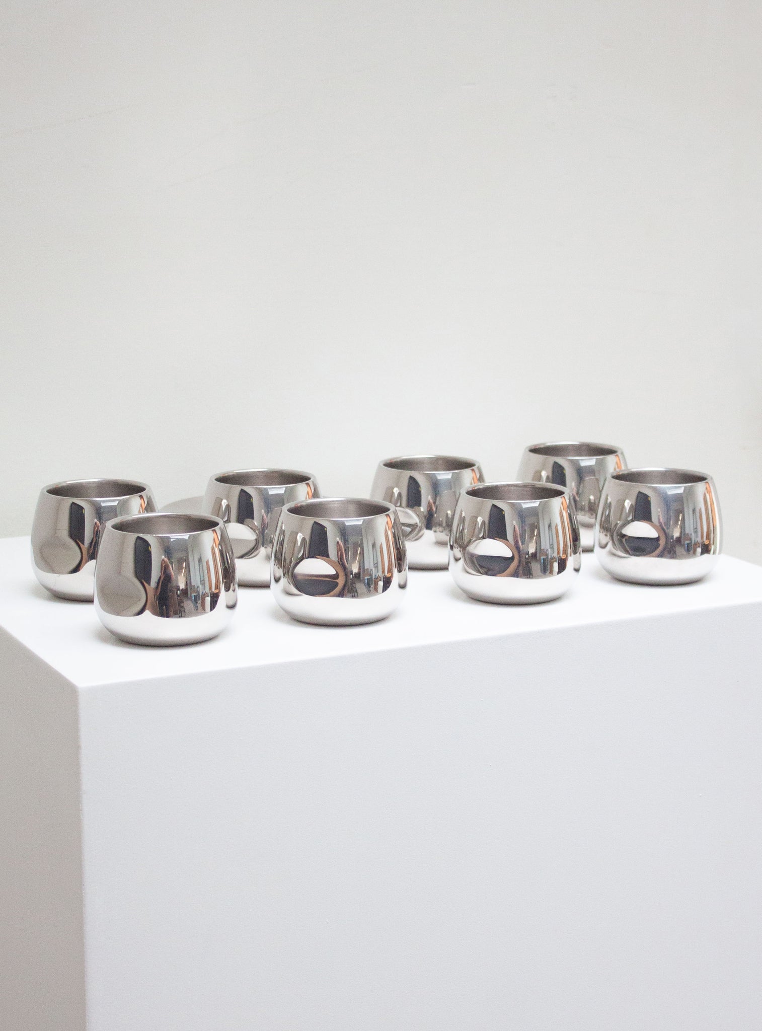 AMC Italy Stainless Steel Coffee Cups & Saucers