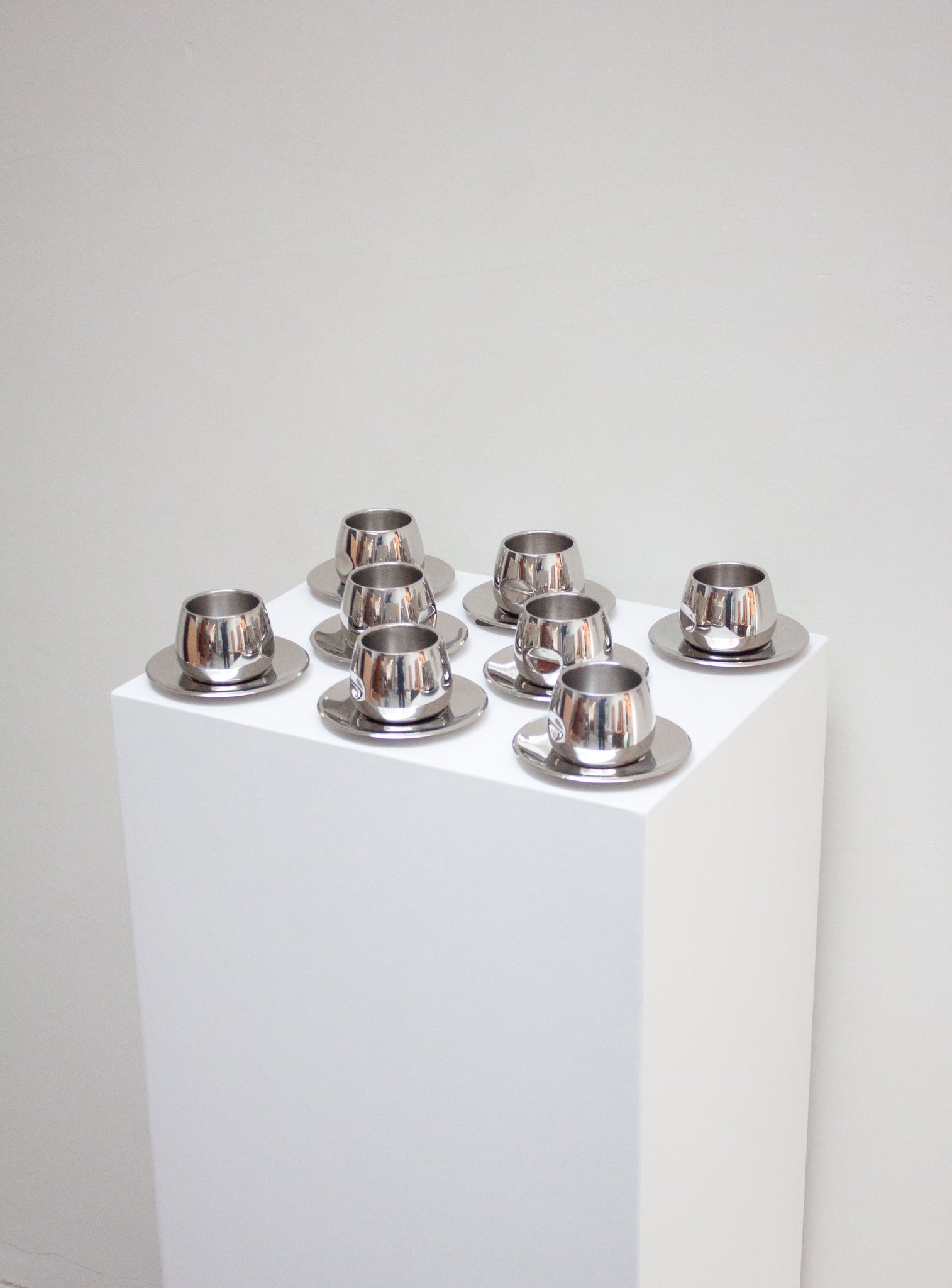 AMC Italy Stainless Steel Coffee Cups & Saucers