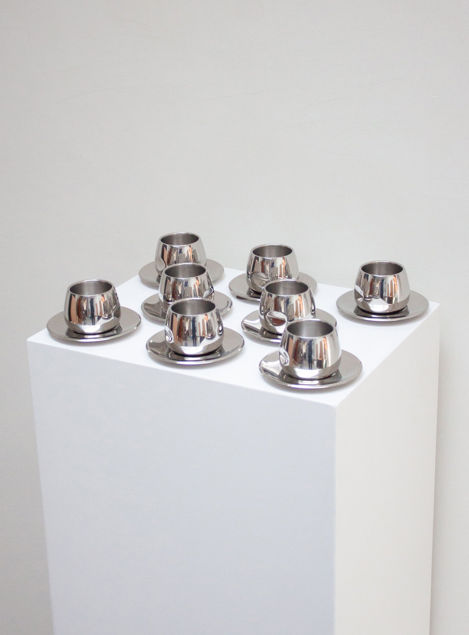 AMC Italy Stainless Steel Coffee Cups & Saucers