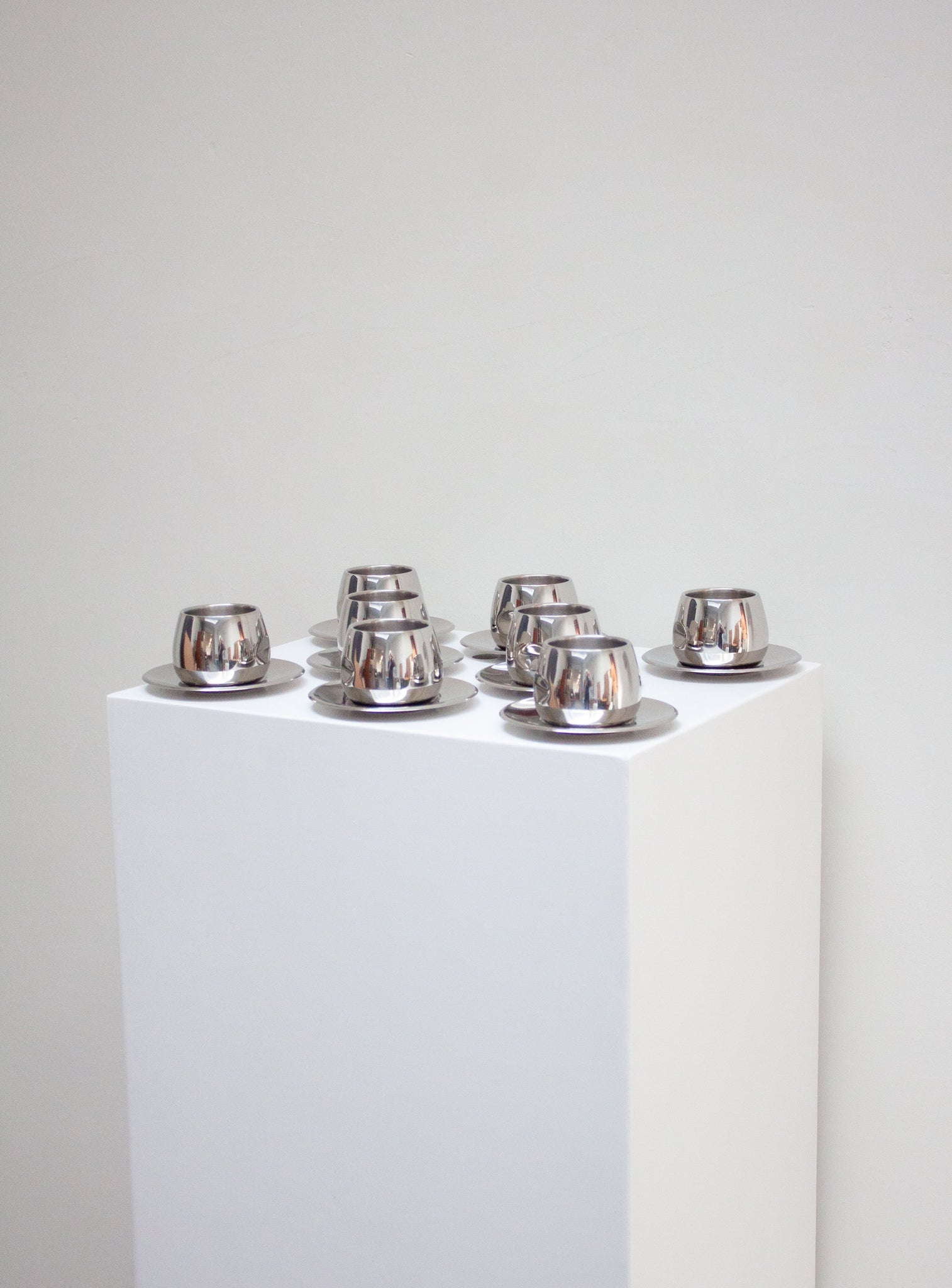 AMC Italy Stainless Steel Coffee Cups & Saucers