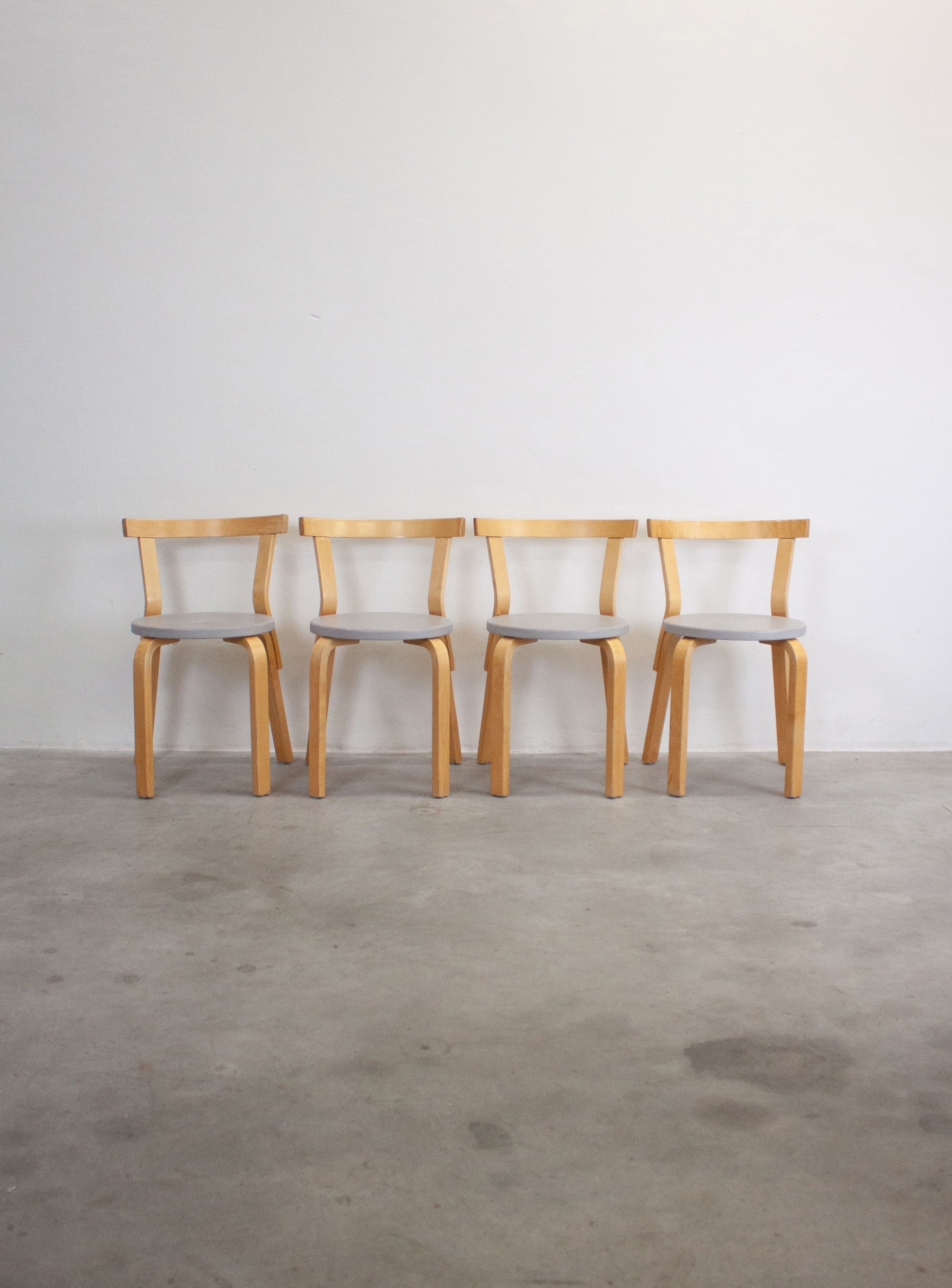 Artek Model 68 Chairs by Alvar Aalto (Grey) – JUKI AMSTERDAM