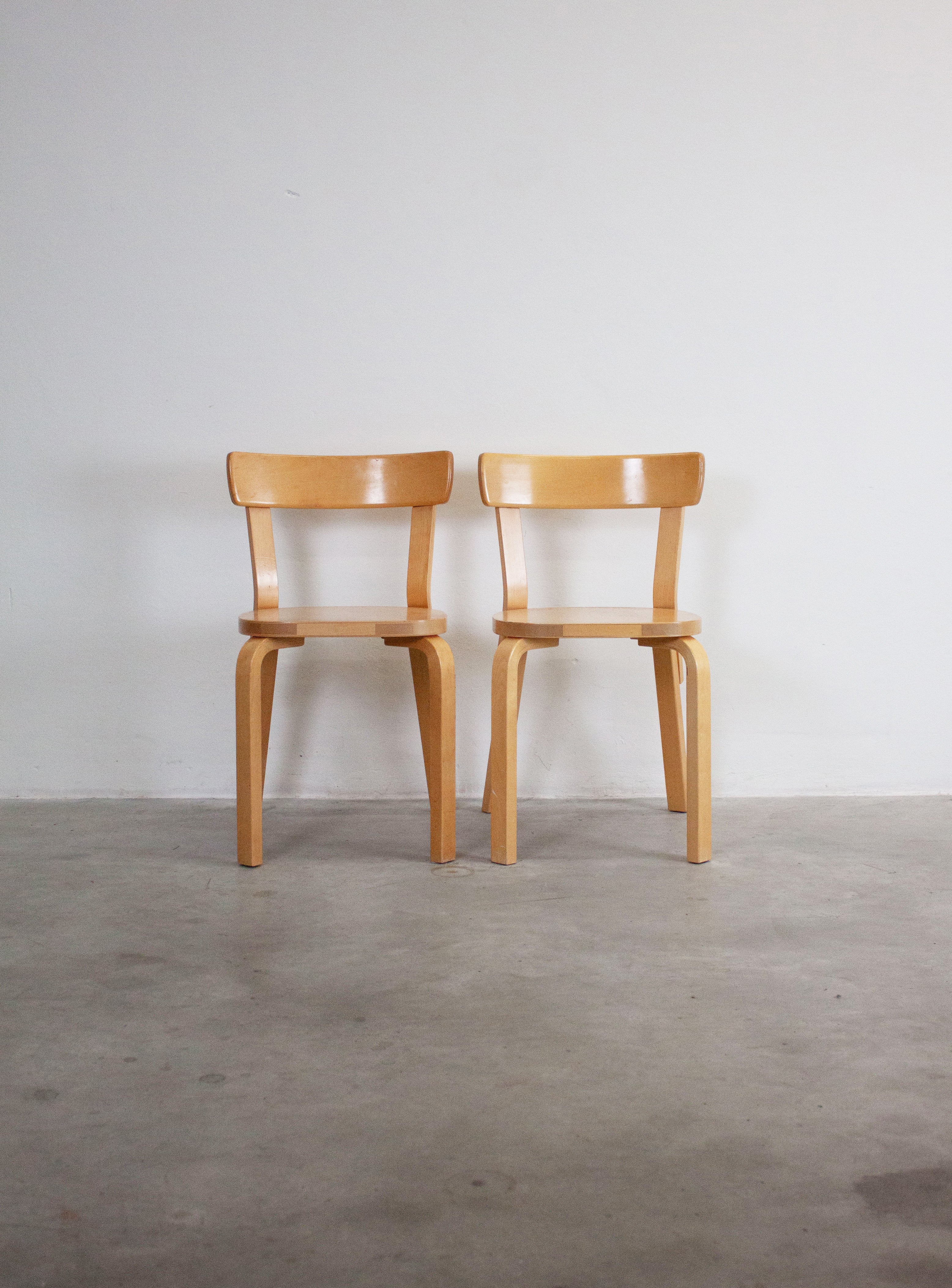 Artek Model 69 Chairs by Alvar Aalto (Birch) – JUKI AMSTERDAM