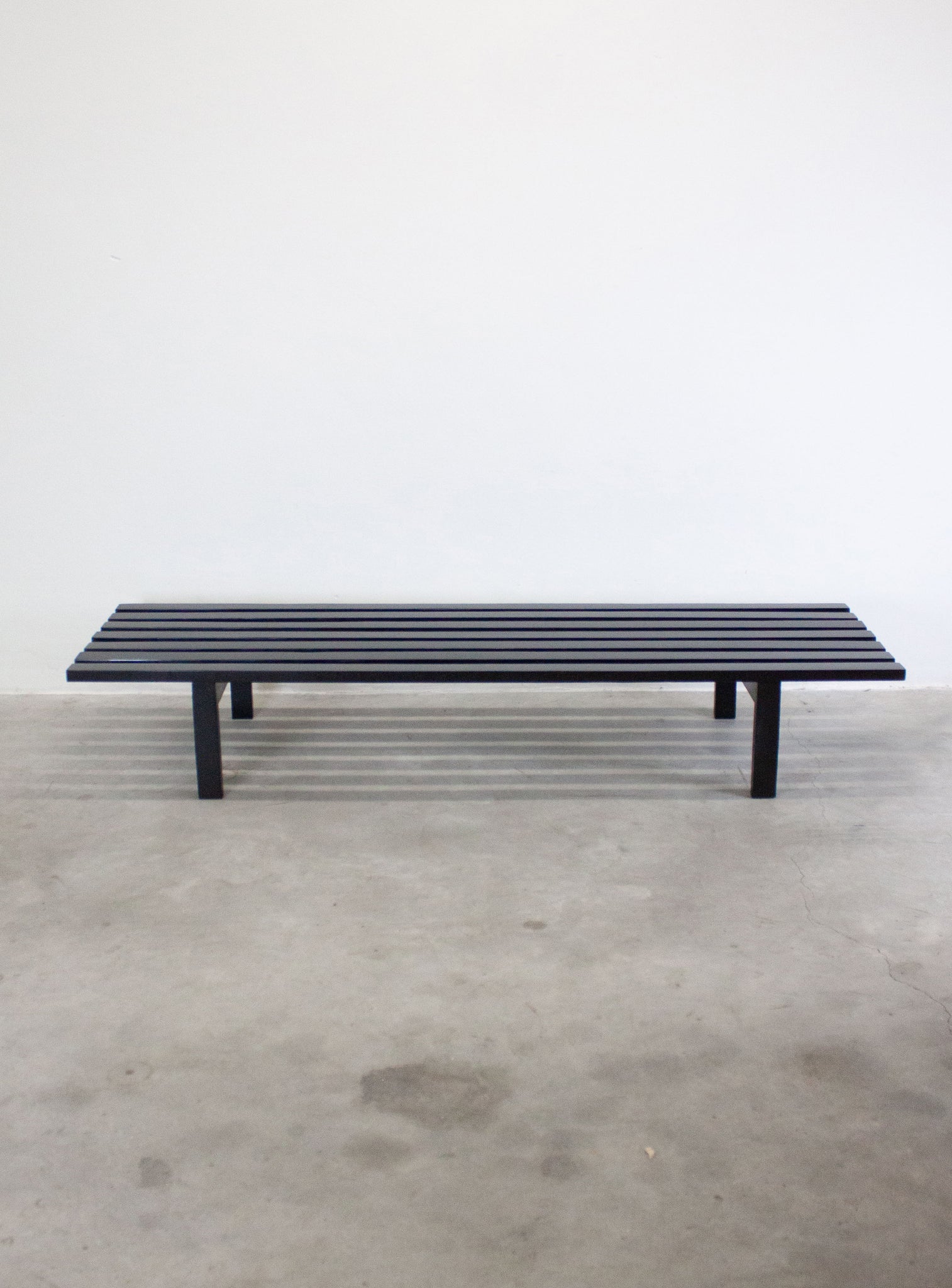 Large Slatted Bench by Martin Visser (Black)