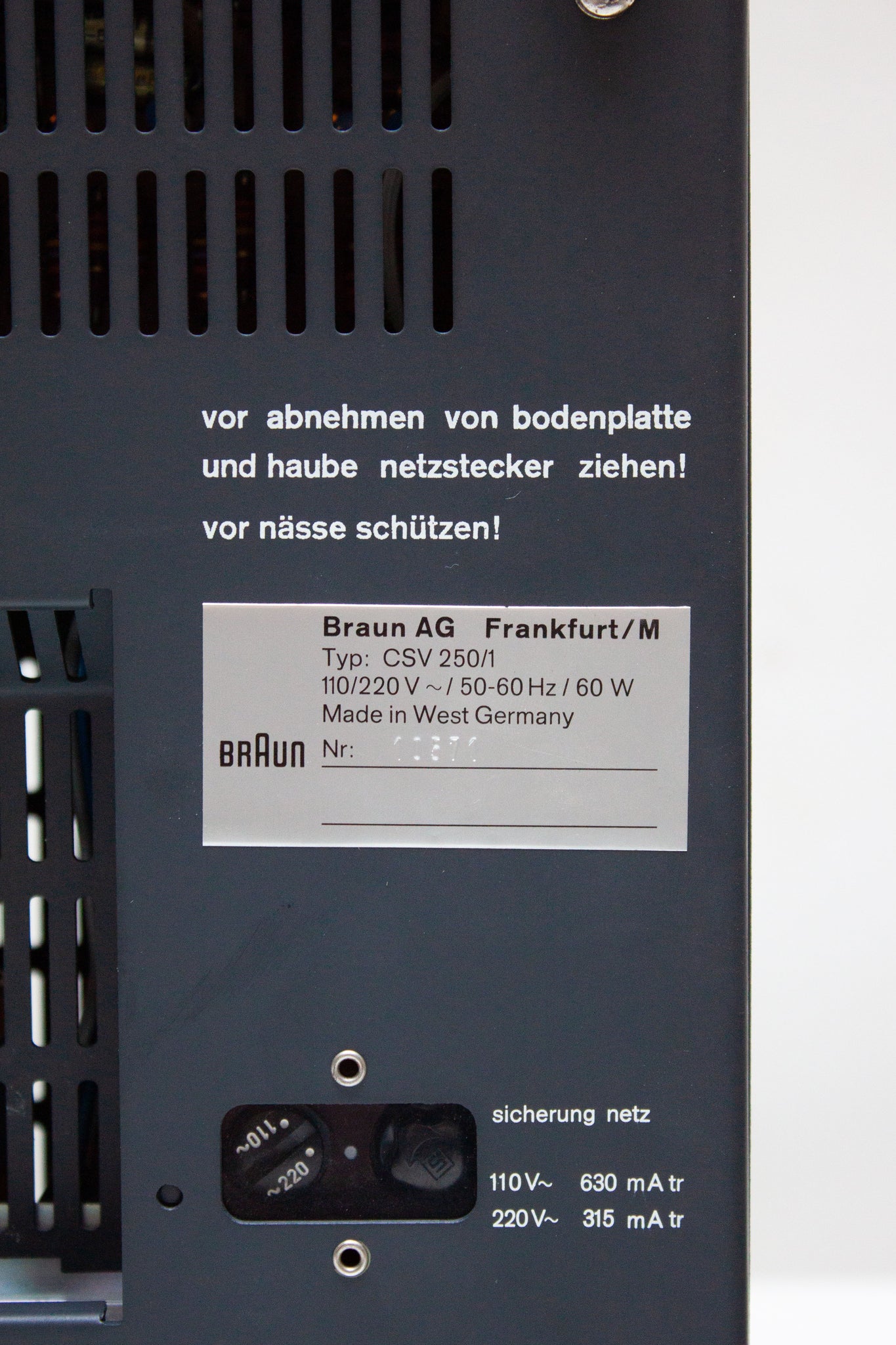 Braun Hifi Set CSV-250/1 & L410 by Dieter Rams
