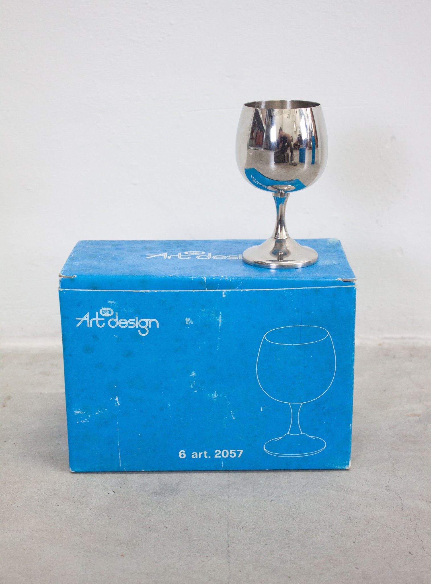 AMC Italy Stainless Steel Wine Glasses (art. 2057)
