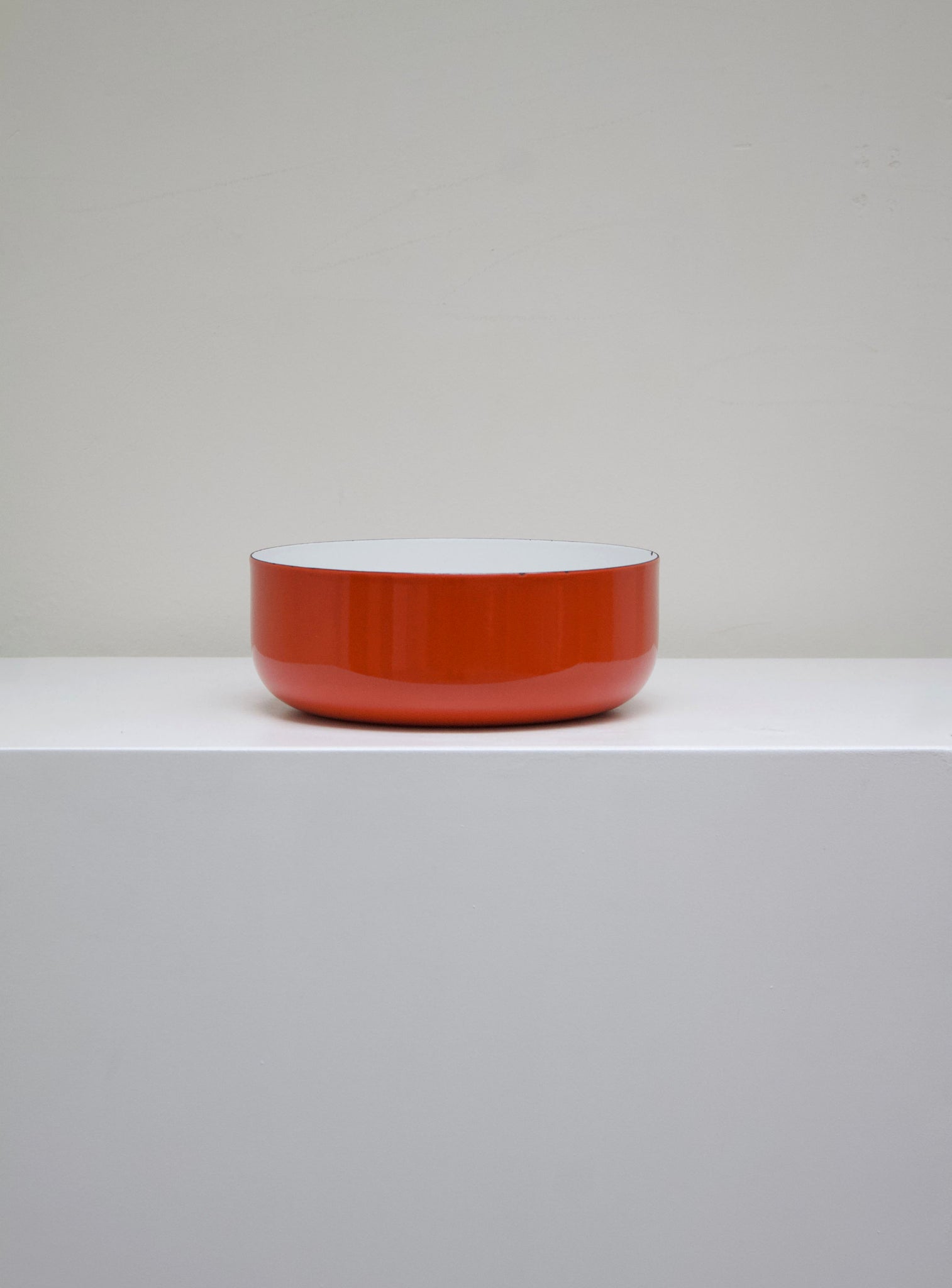 Finel Enamel Bowl by Kaj Franck (Orange/White)